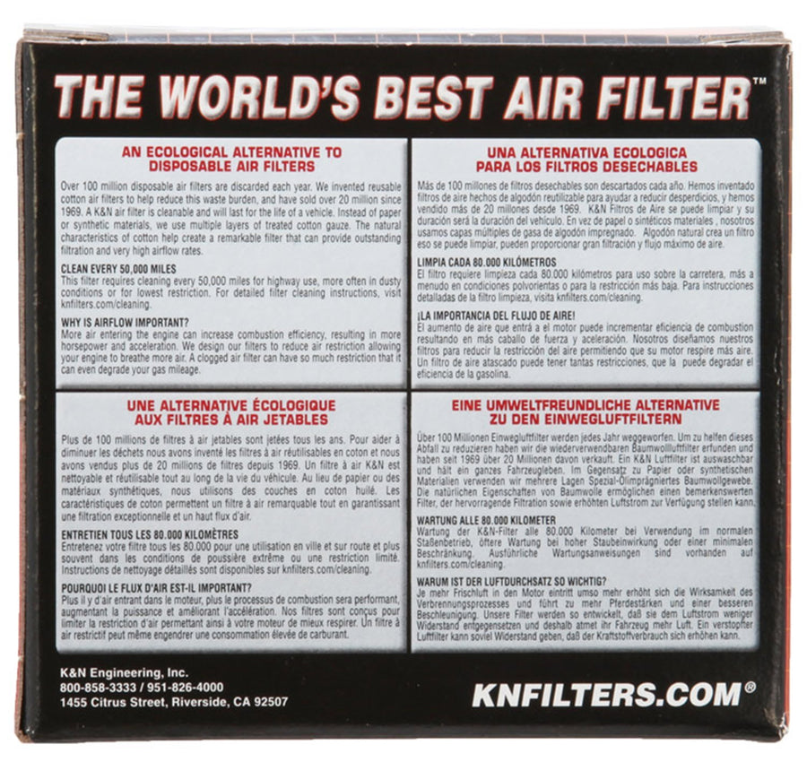 K&N Air Filter: High Performance, Premium, Washable, Industrial Replacement Engine Filter, Heavy Duty: E-3390