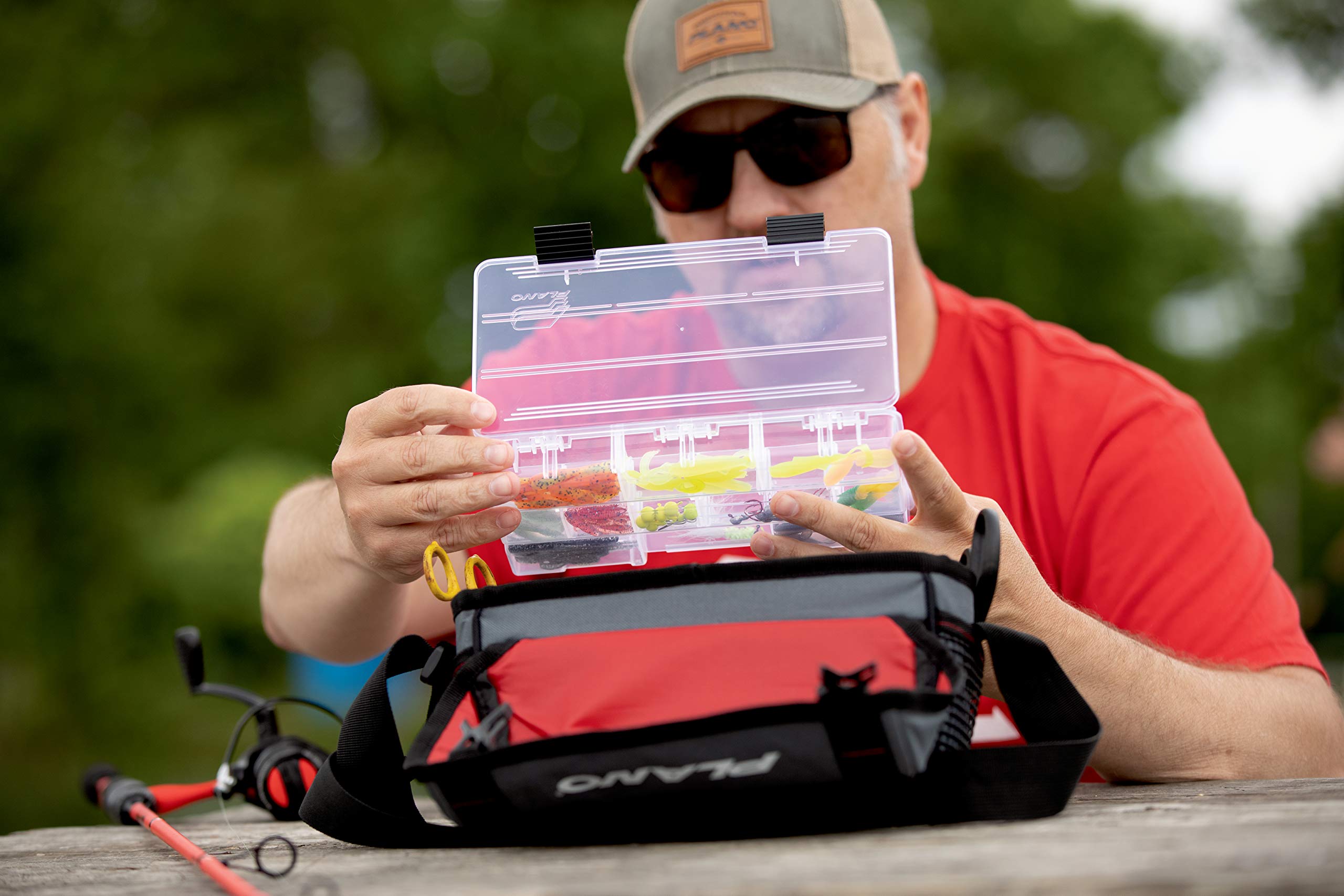 3500 Plano Weekend Series Softsider Tackle Bag, Gray Fabric, Includes 2 3500 Stowaway Storage Boxes, Soft Fishing Tackle Bag for Baits & Lures, Water-Resistant