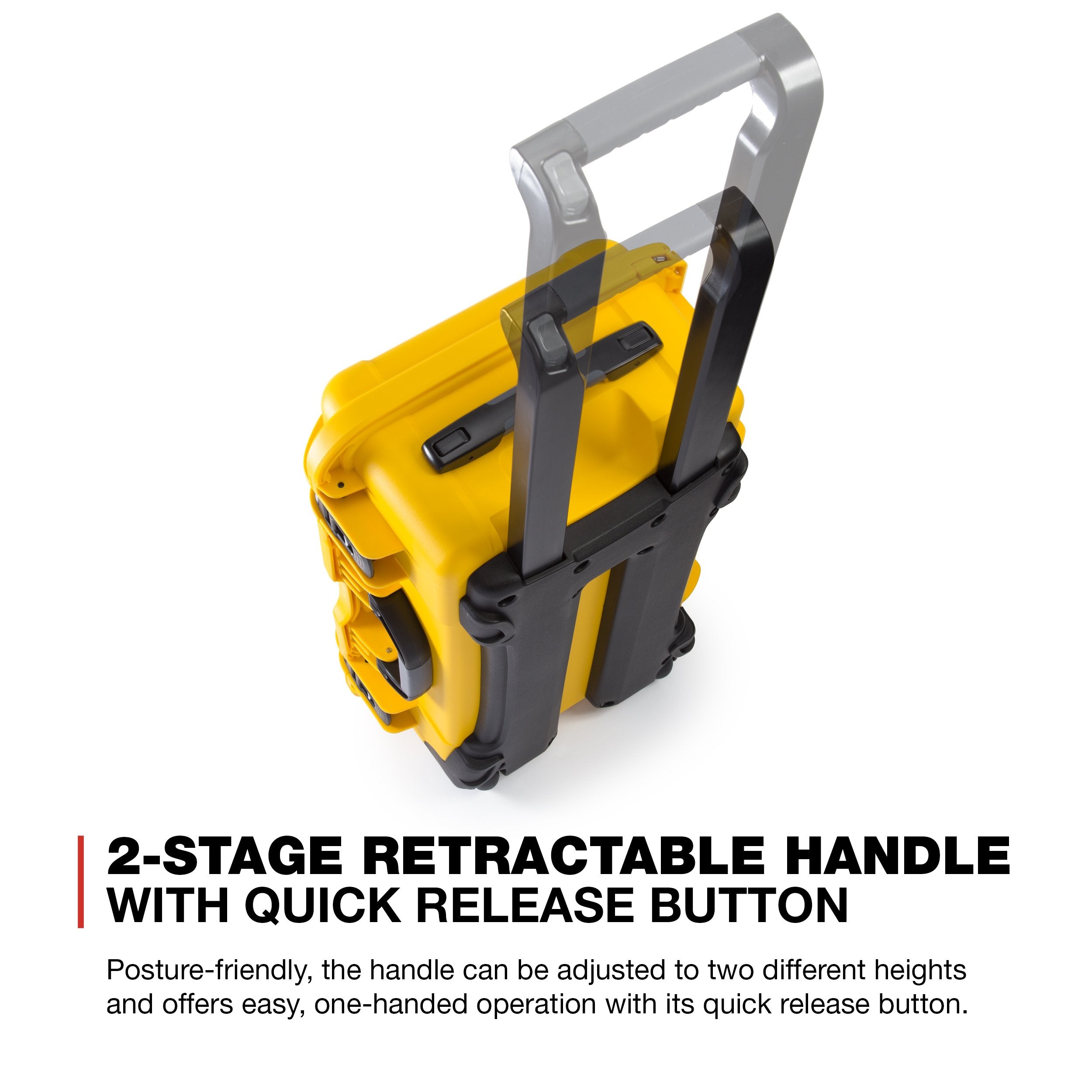 Protective Travel Case Nanuk 935 for 3 Bottles of Wine w/Wheels and Extendable Handle, TSA Approved - Yellow (935-3BTLS4)