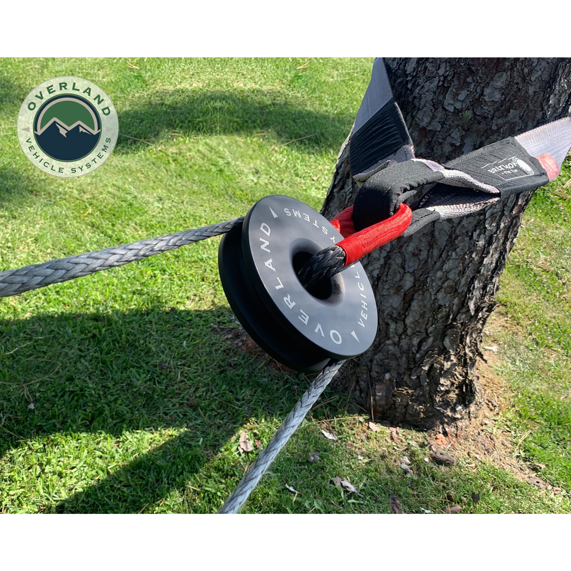 Recovery Ring Overland Vehicle Systems 6.25" 45,000 lb. Black with Storage Bag Universal - T6 6061 Aircraft Grade Aluminum - for Use for Truck, SUV, ATV and UTV