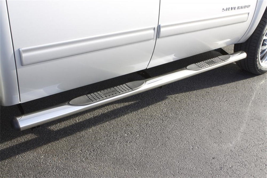 Lund RealTruck 23510546 Polished Stainless Steel 4" Oval Straight Nerf Bars for 2019 Silverado 1500 Crew Cab