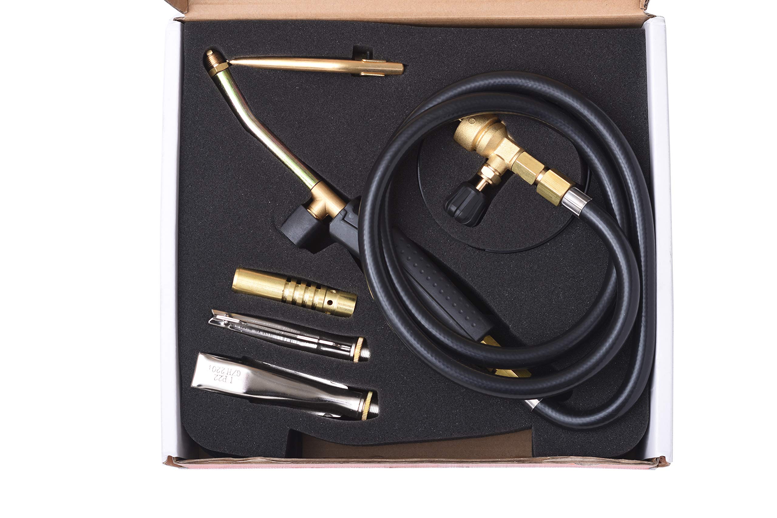 Flame King 6,000 BTU Propane Gas Torch Kit w/ 3 Burners for Melting, Brazing Gold and Silver Precious Metals, Welding, Soldering, and Repairs