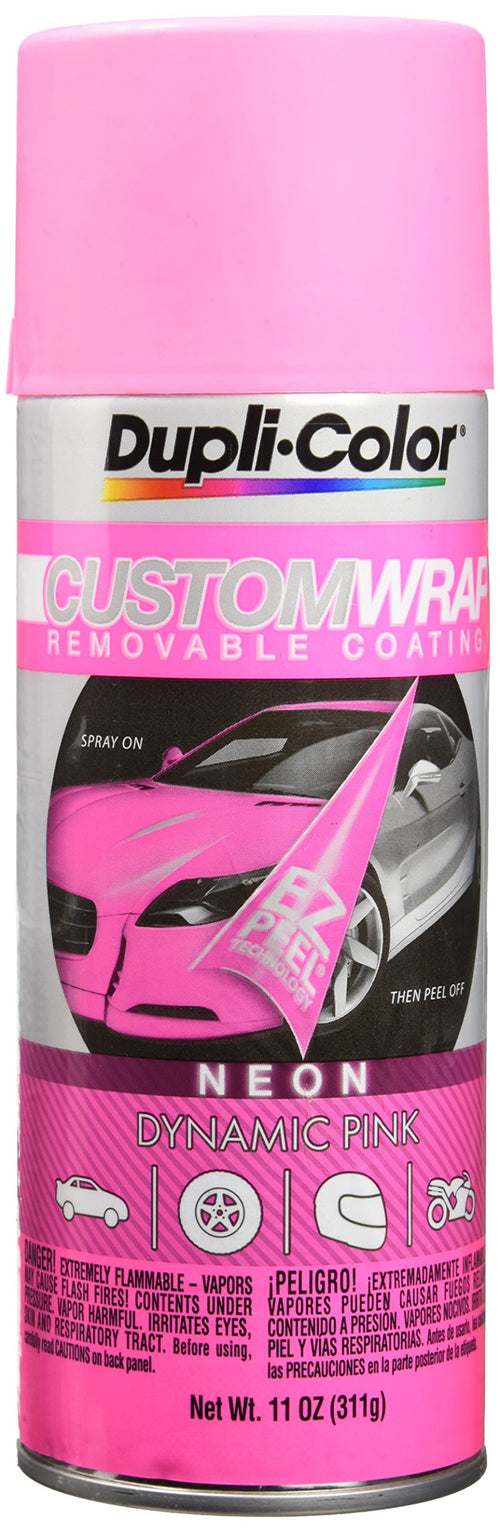 Custom Wrap Dupli-Color ECWRC8650 Neon Removable Automotive Paint - Dynamic Pink Spray Paint - 11 oz. Aerosol Can