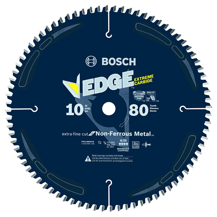 10 In. Bosch CBCL1260M 80 Tooth Edge Non-Ferrous Metal-Cutting Circular Saw Blade