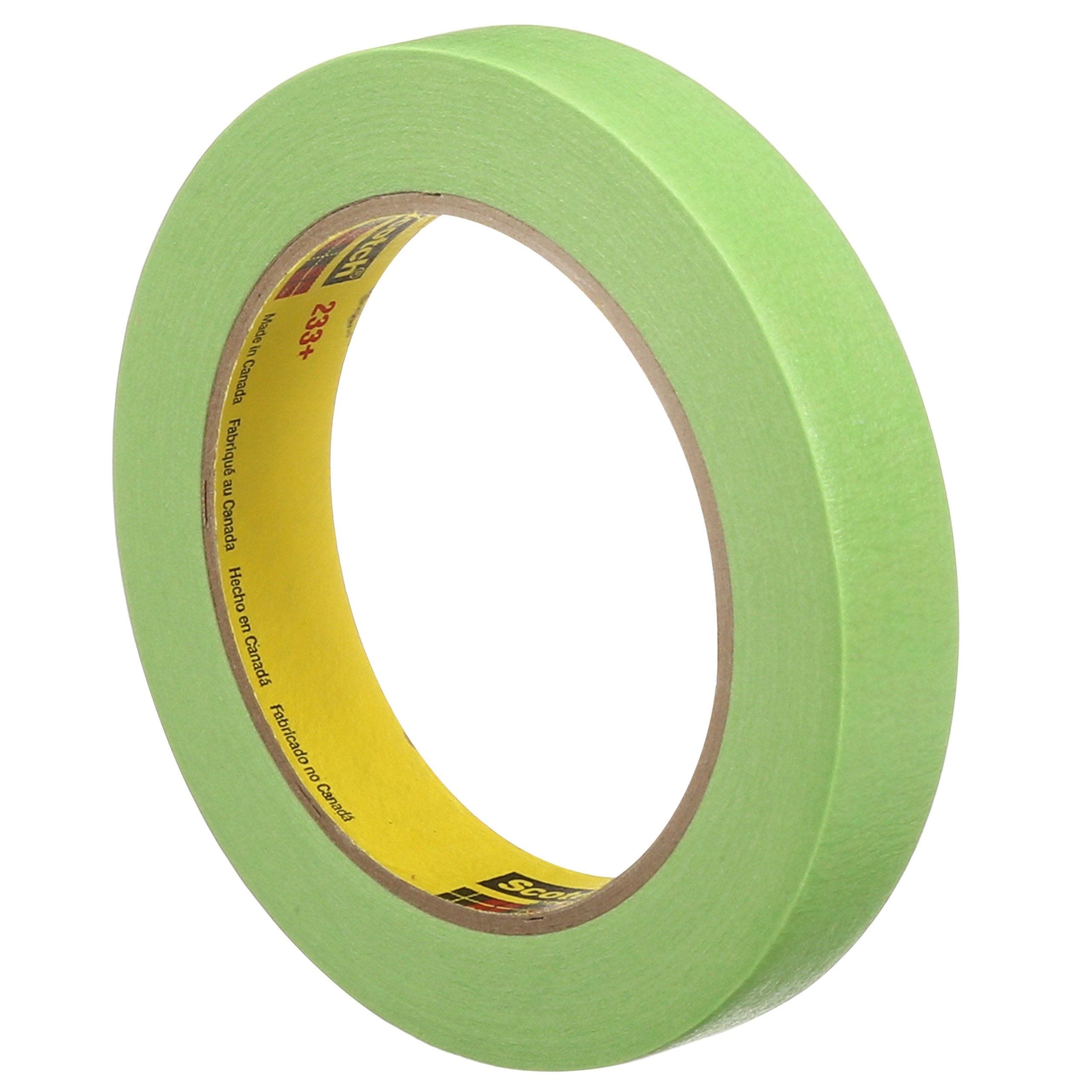 3M Scotch 233+ Performance Masking Tape, 26334, Green, 18 mm x 55 mm, Flexible, Moisture Resistant, Premium Paper Backing, 48 Rolls