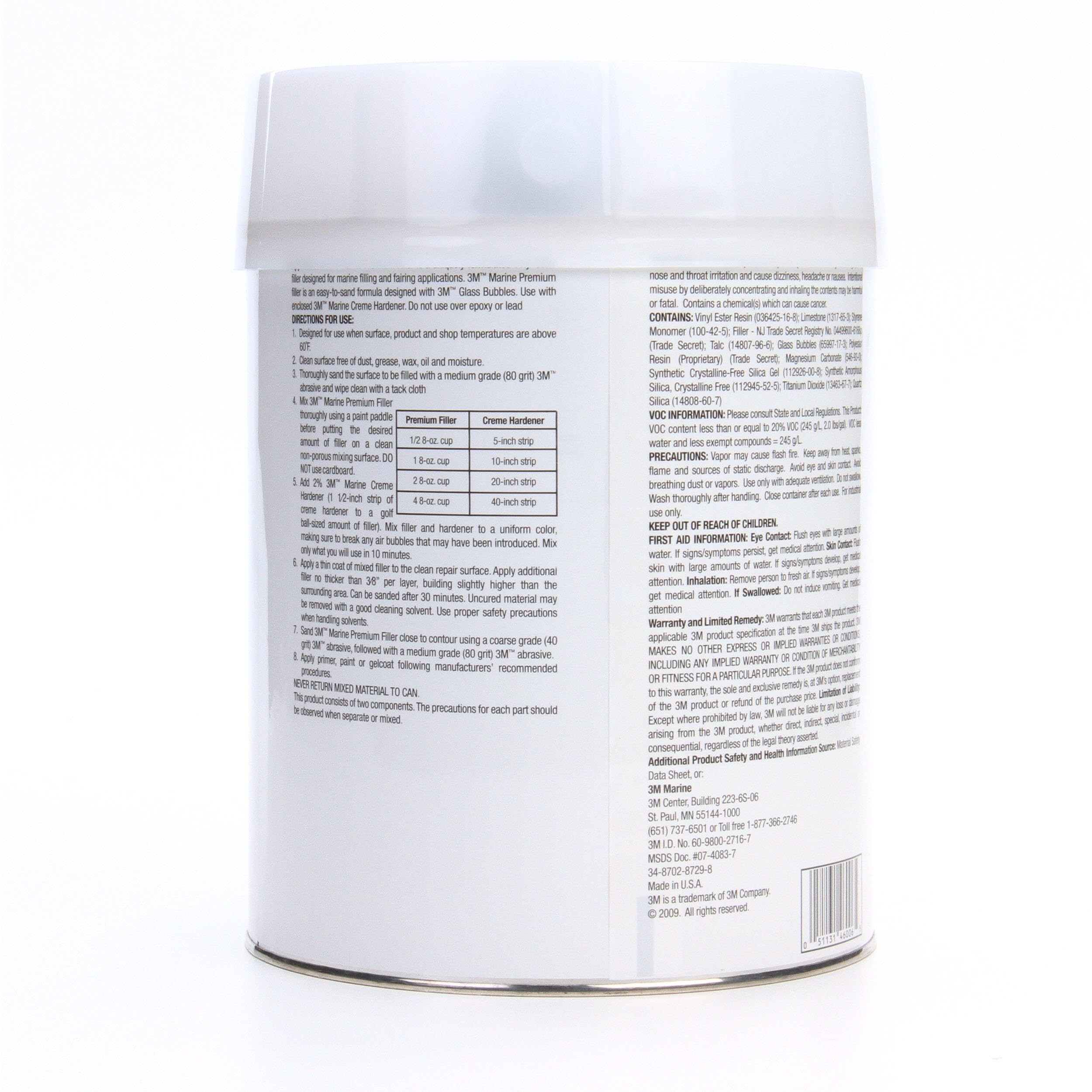 46006 3M Marine Premium Filler, 1 gal
