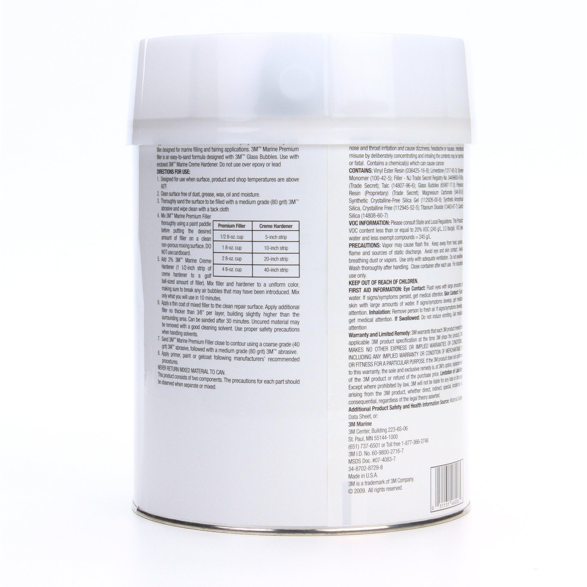 46006 3M Marine Premium Filler, 1 gal
