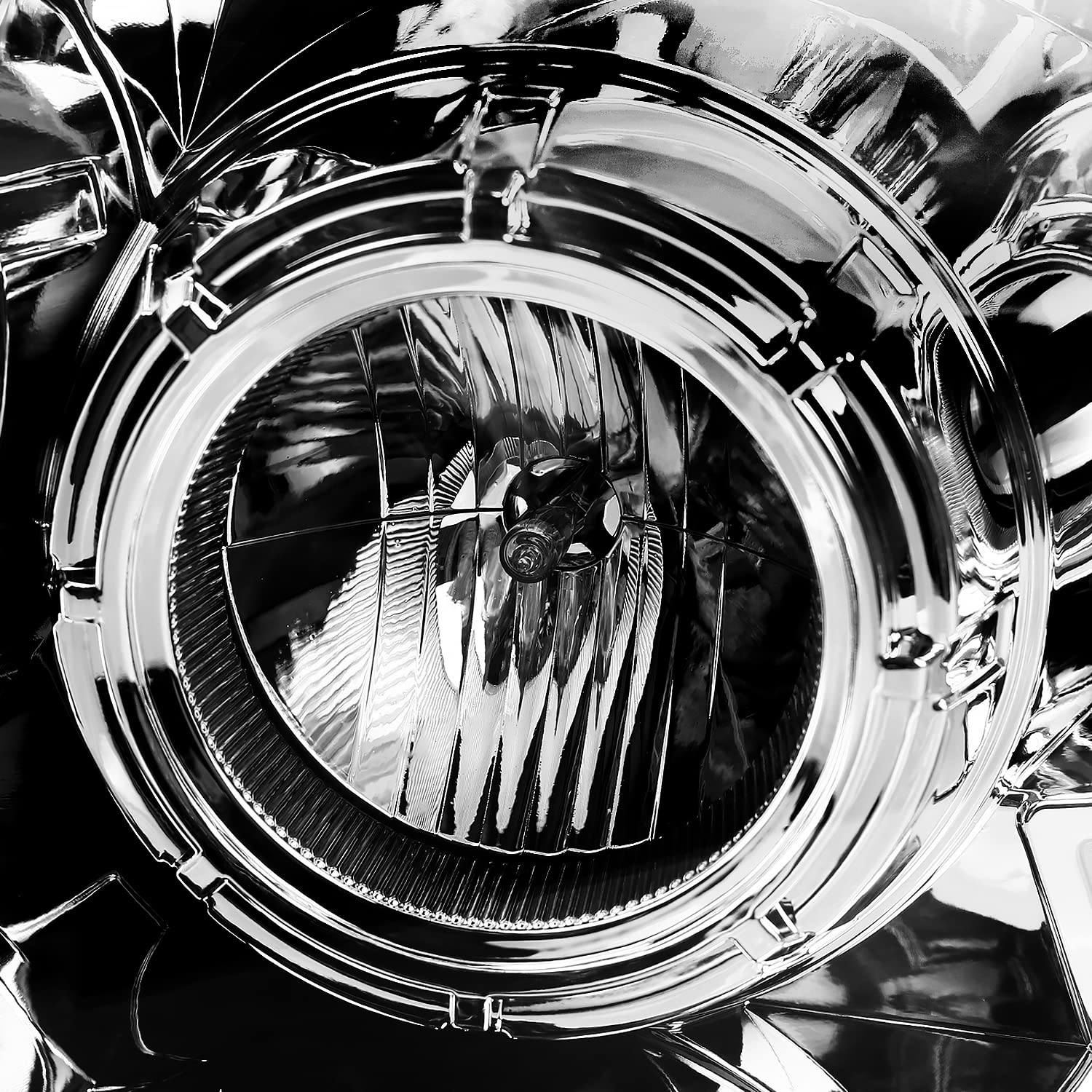 Chrome Projector Headlights SPEC-D TUNING w/Switchback Sequential Signal LED Tube Compatible with 2004-2008 Ford F150 2006-2008 Lincoln Mark LT, Left + Right Pair Headlamps Assembly