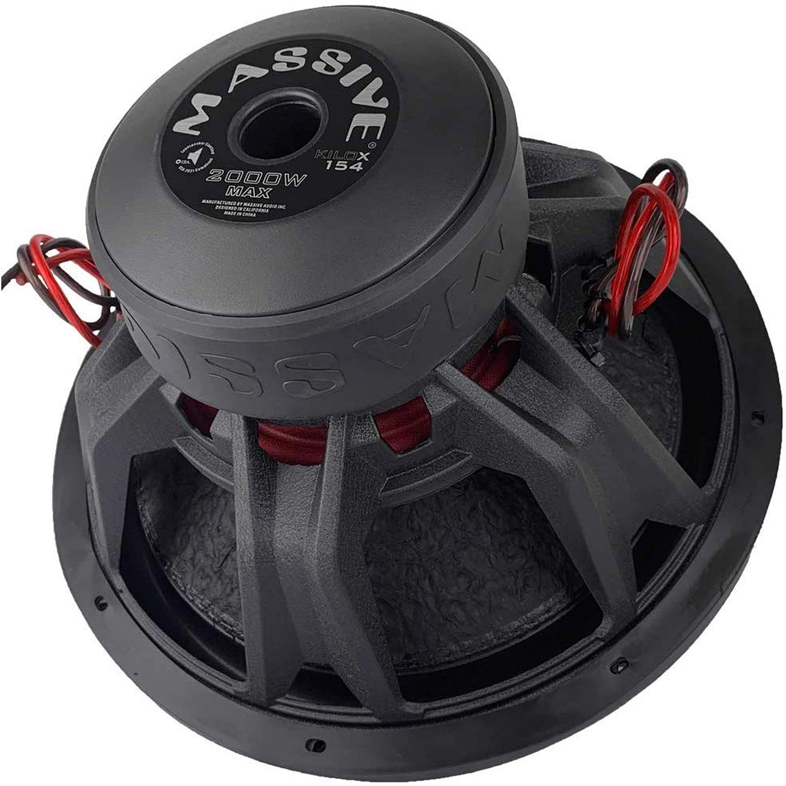KILOX154 Massive Audio 15" 1000 WATTS RMS Dual 4 OHM 3" V.C. SUBWOOFER