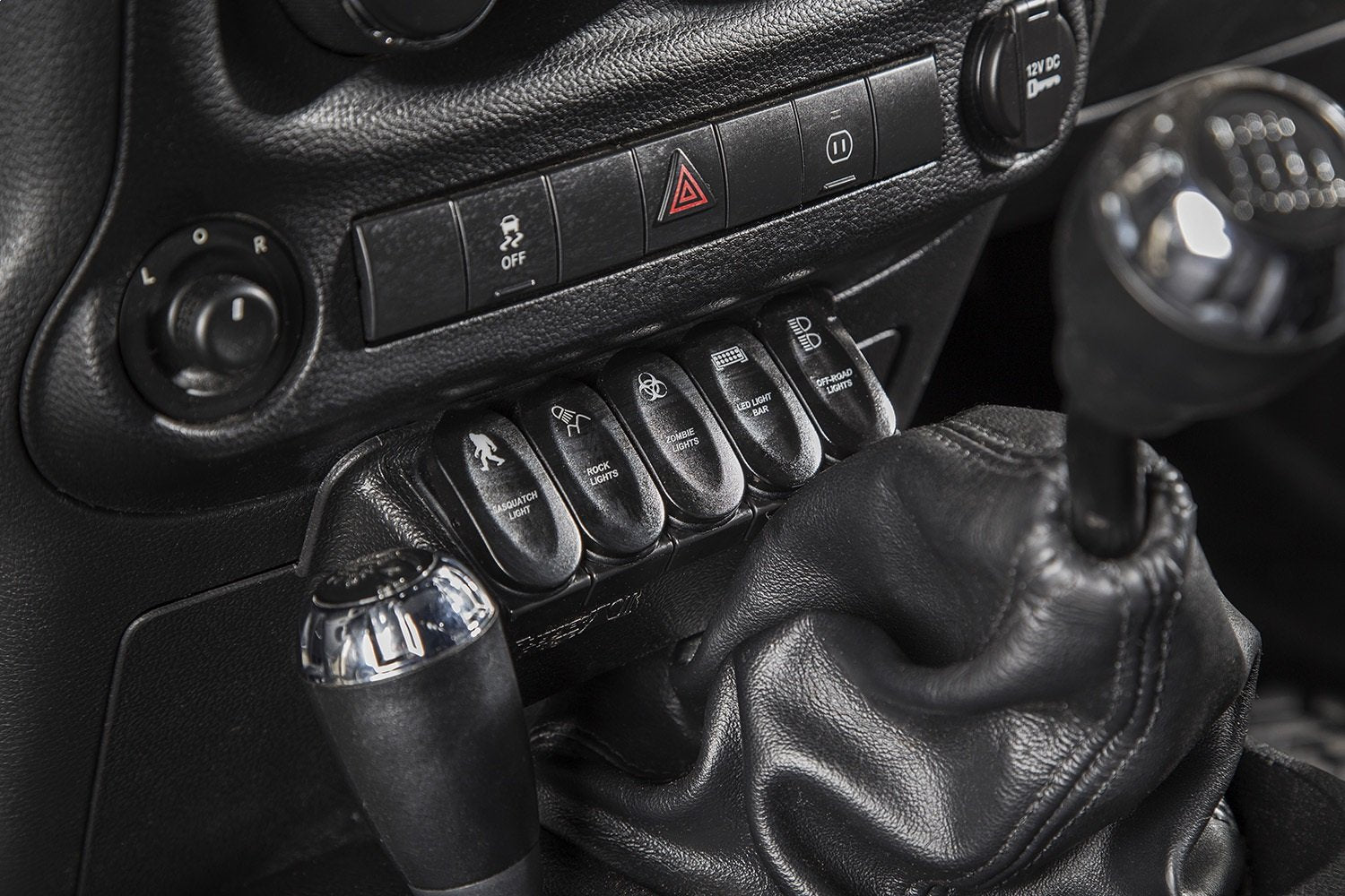 Switch Panel Rugged Ridge for Jeep Wrangler JK | Thermoplastic Olefin (TPO), Black | 17235.73 | Fits 2011-2018 Jeep Wrangler JK
