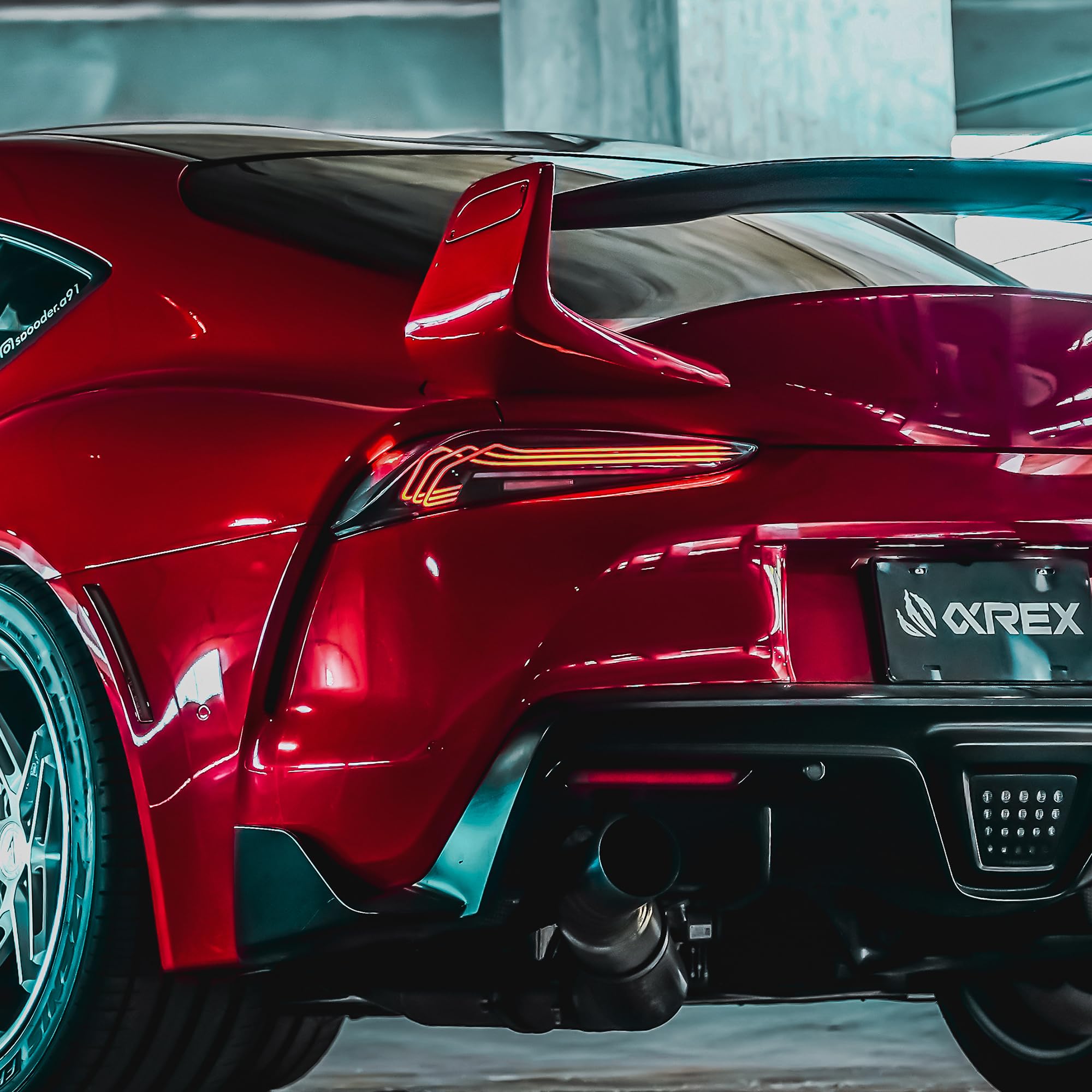 Alpharex LUXX-Series LED Tail Lights Black Compatible With 20-25 Supra CSL Laser Style