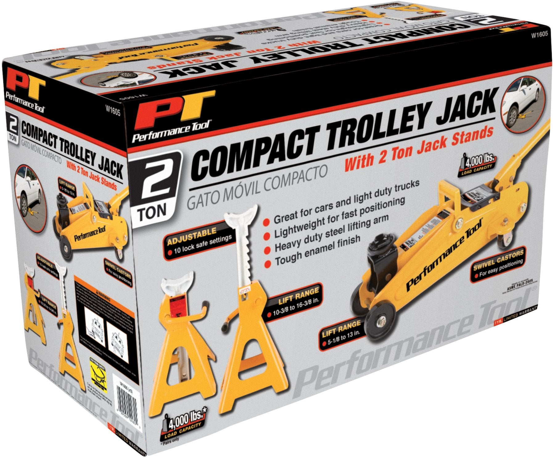 2-Ton Performance Tool Trolley Jack and Stand W1605
