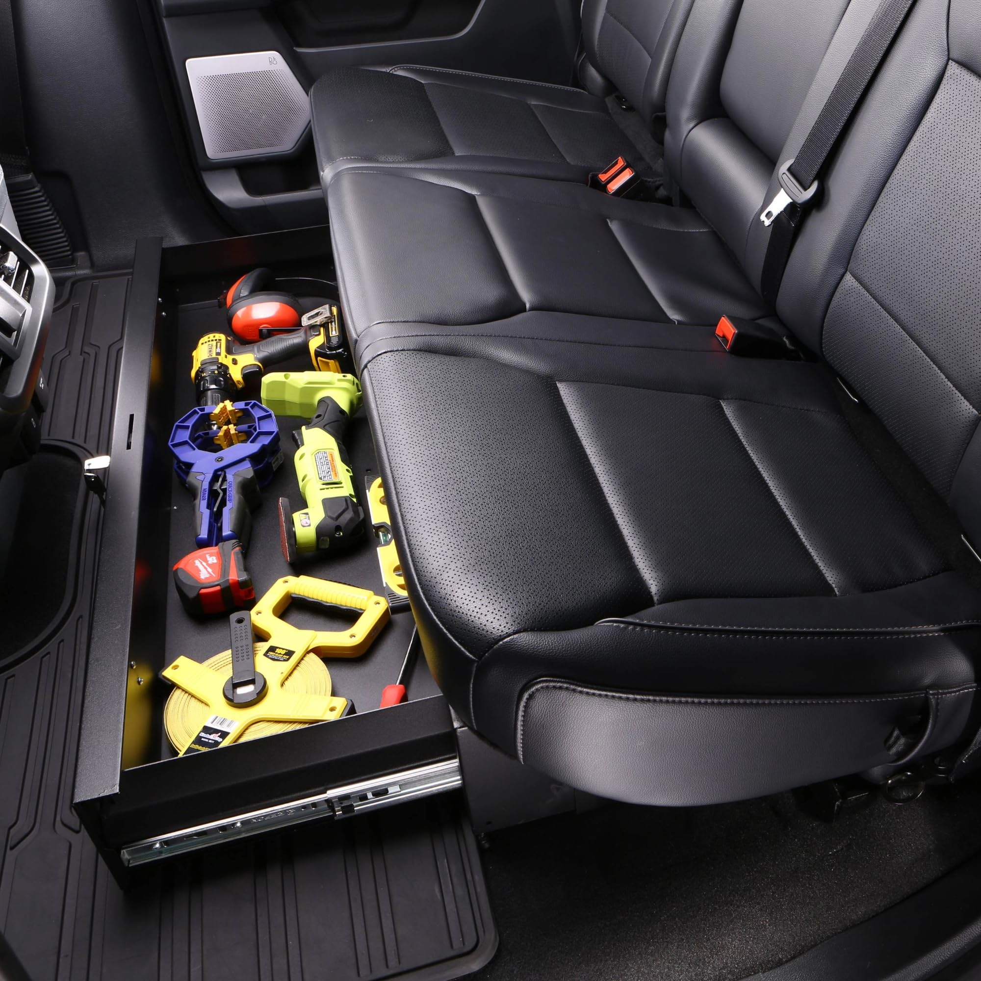 Underseat Tuffy Drawer for 2015–2025 Ford F-Series & 2019–2025 Chevy/GMC Silverado/Sierra – Heavy-Duty Locking Truck Storage, No-Drill OEM Mounts, Ford & GM Hardware Included