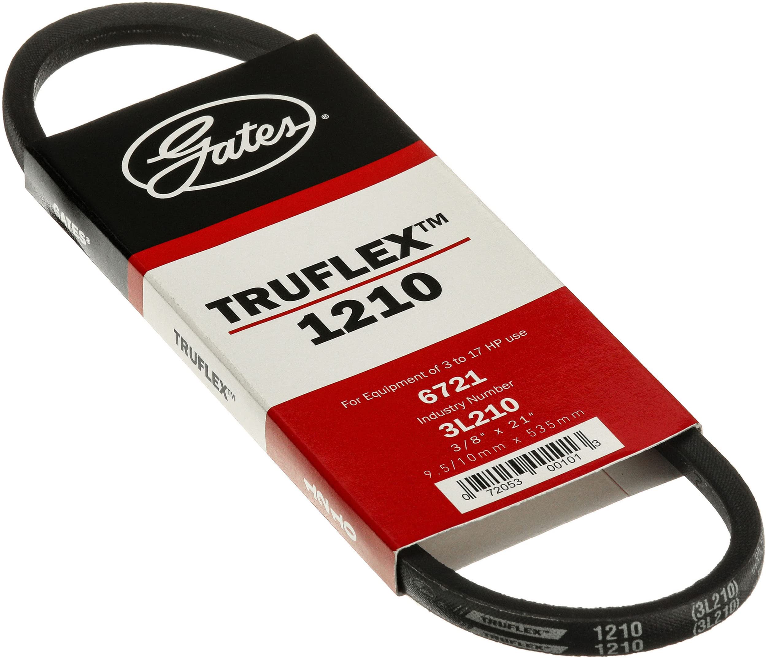 Truflex Gates 1210 FHP Low Horse-Power V-Belt, Black