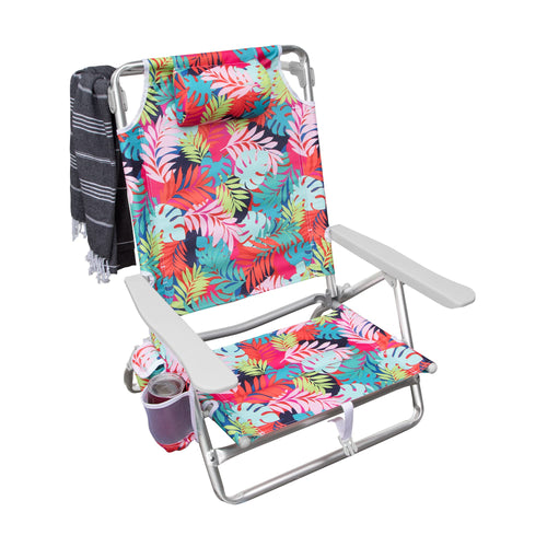 Backpack Hurley Beach Chair, One Size, Aluminum, Tropical