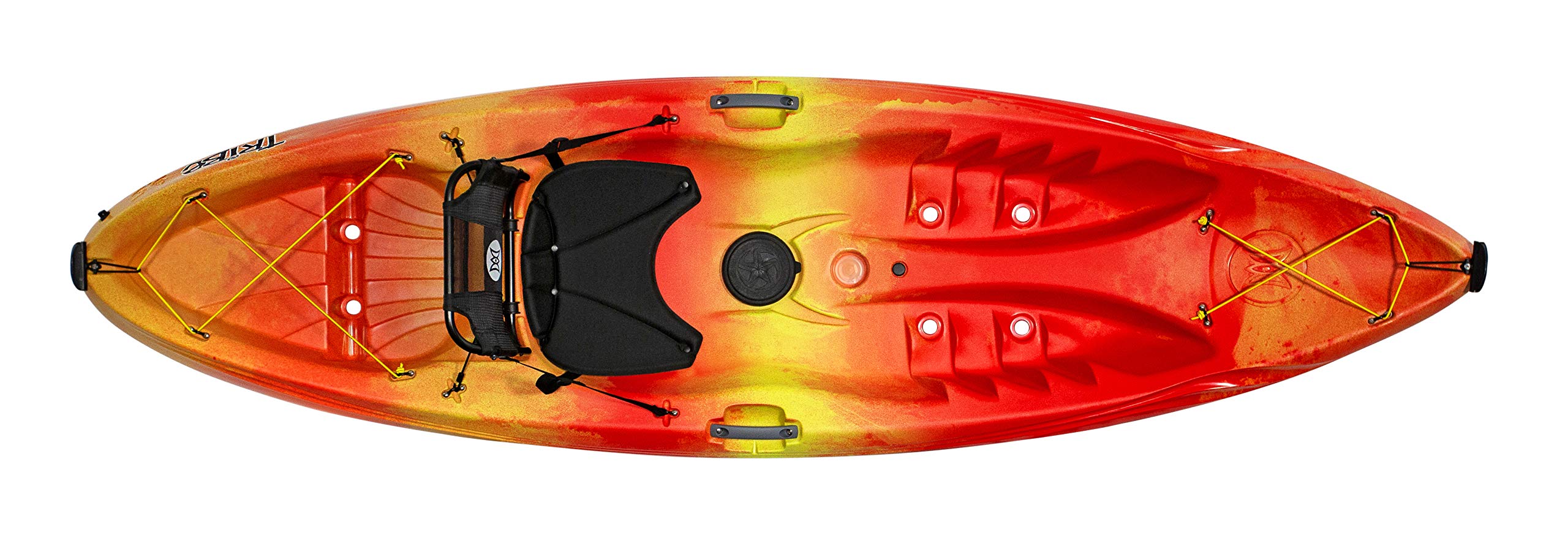 Perception 9.5 Tribe - Recreational Kayak Sit on Top - Large Rear Storage with Tie Downs - 9.5 ft - Sunset