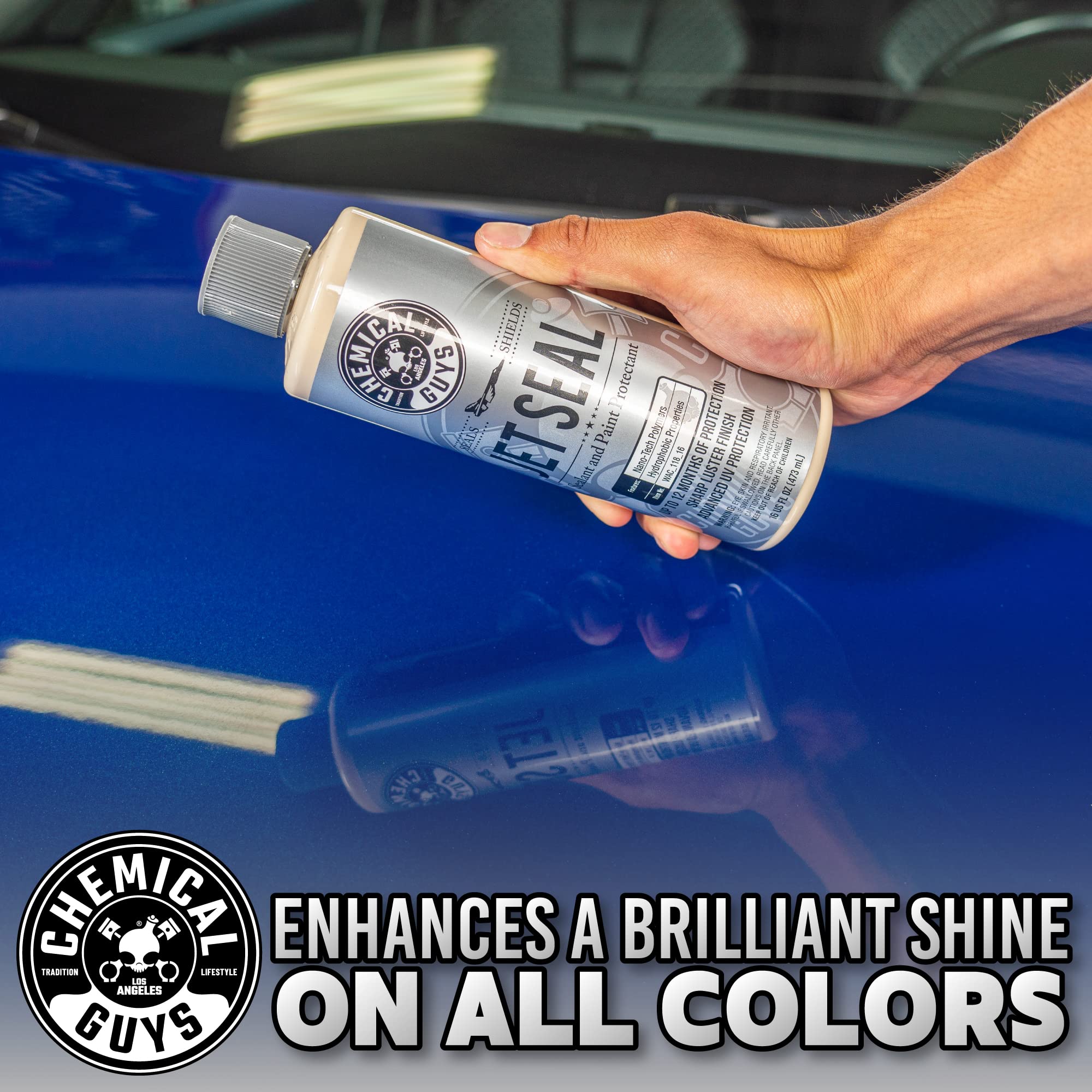 Chemical Guys JetSeal Paint Protectant & Anti-Corrosion Sealant - Advanced Car Sealant for Trucks, Motorcycles, SUVs & RVs, Provides Durable Protection & High Gloss Finish, 16 oz