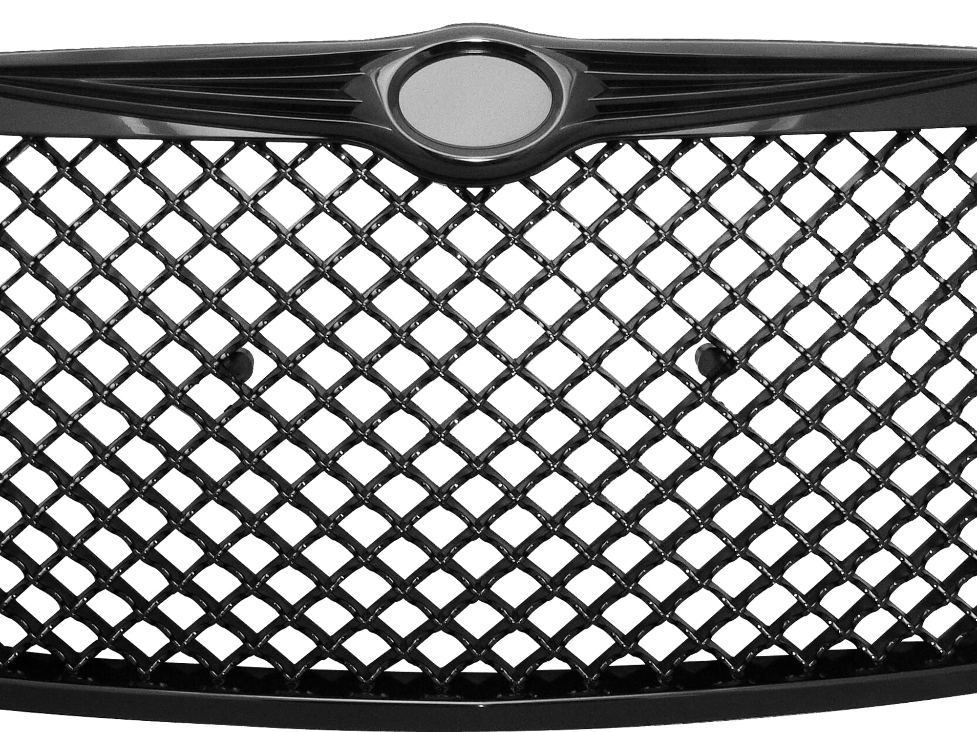7147584 Armordillo USA Mesh Front Hood Grille - Gloss Black Fits 2004-2006 Chrysler Sebring
