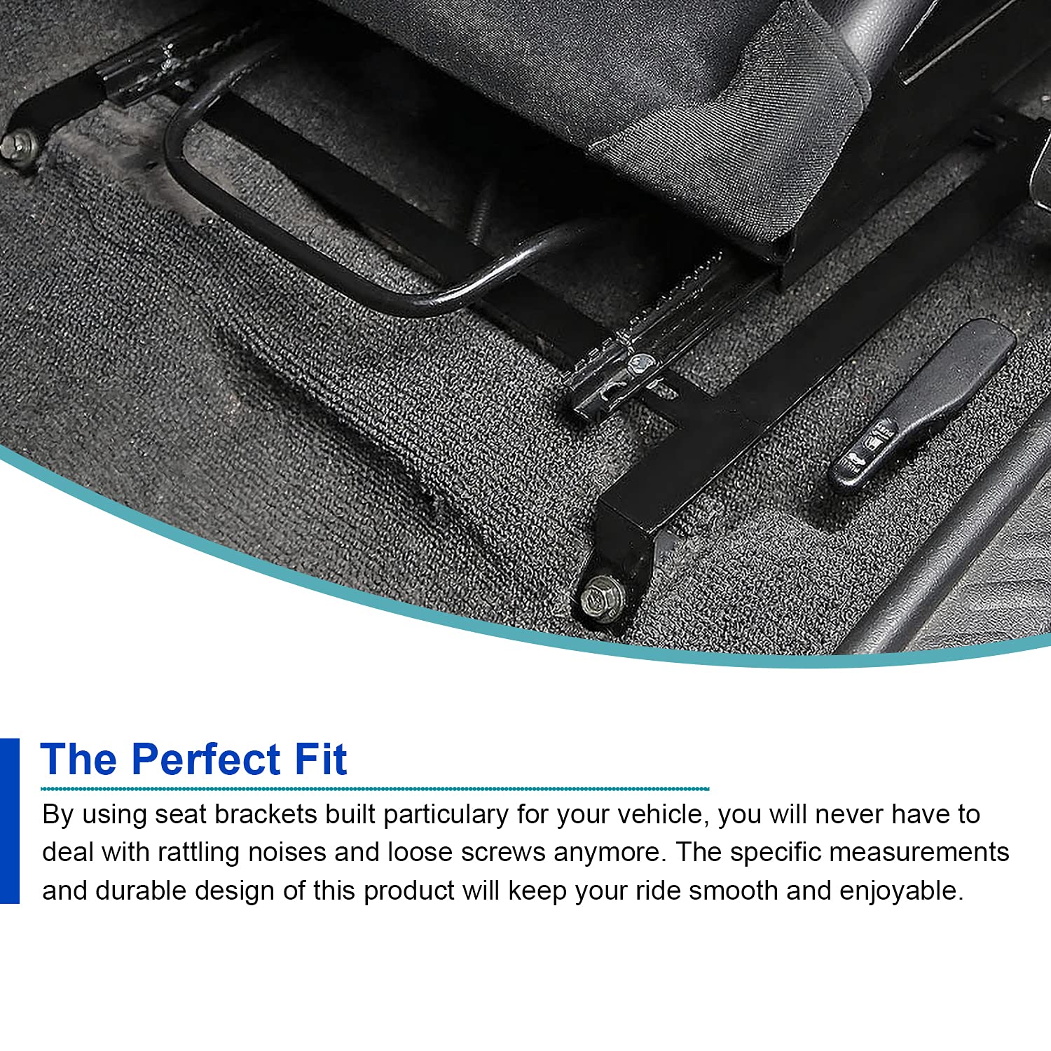 Racing Seat Spec-D Tuning Steel Mounting Brackets Rail Track Pair Compatible with 2008-2017 Mitsubishi Lancer EVO