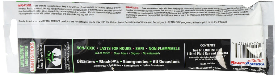 8-Hour Ready America Emergency Lighsticks (2 Pack), Green