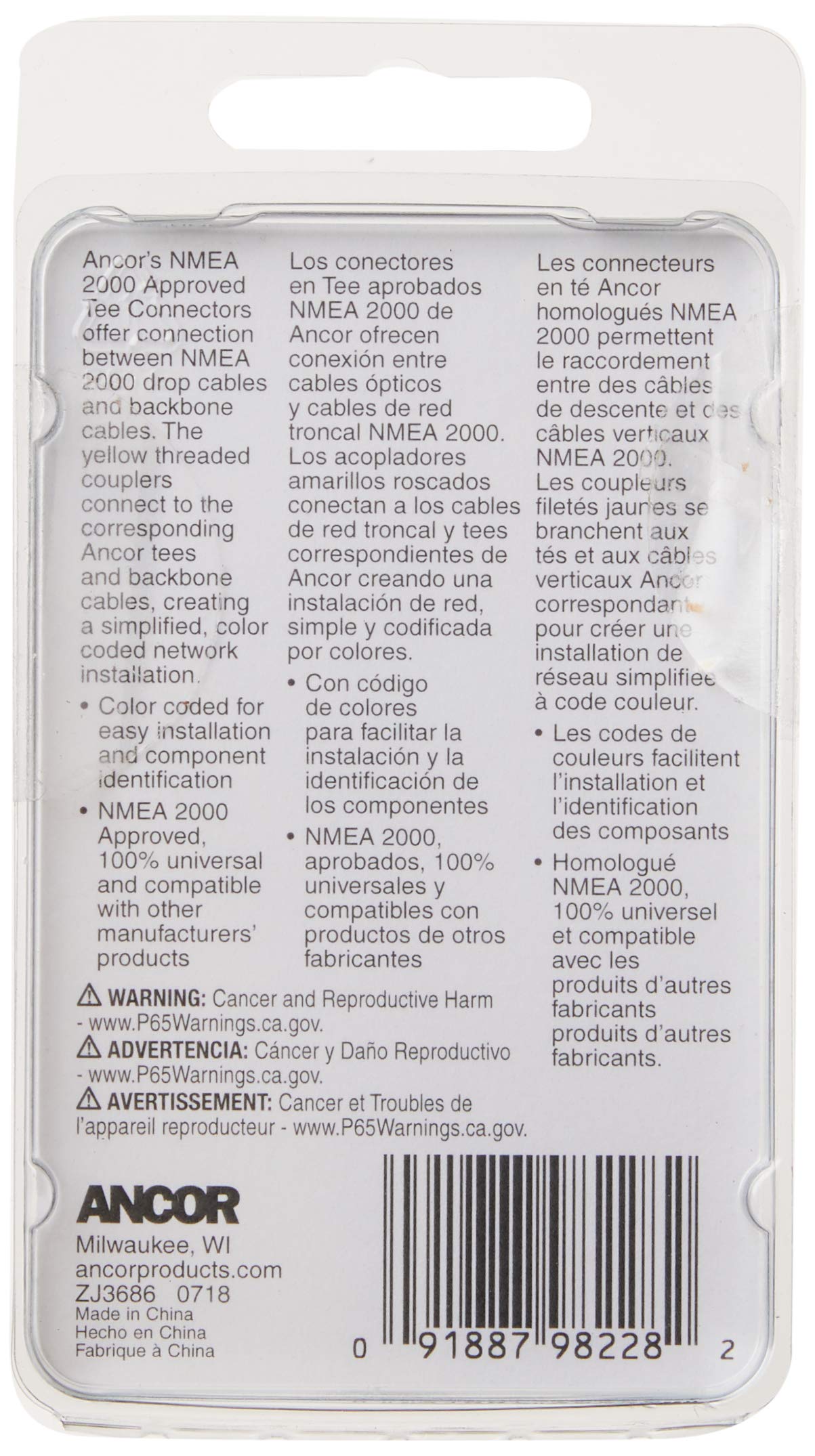 NMEA 2000 Ancor Two Way Tee Connector 270103