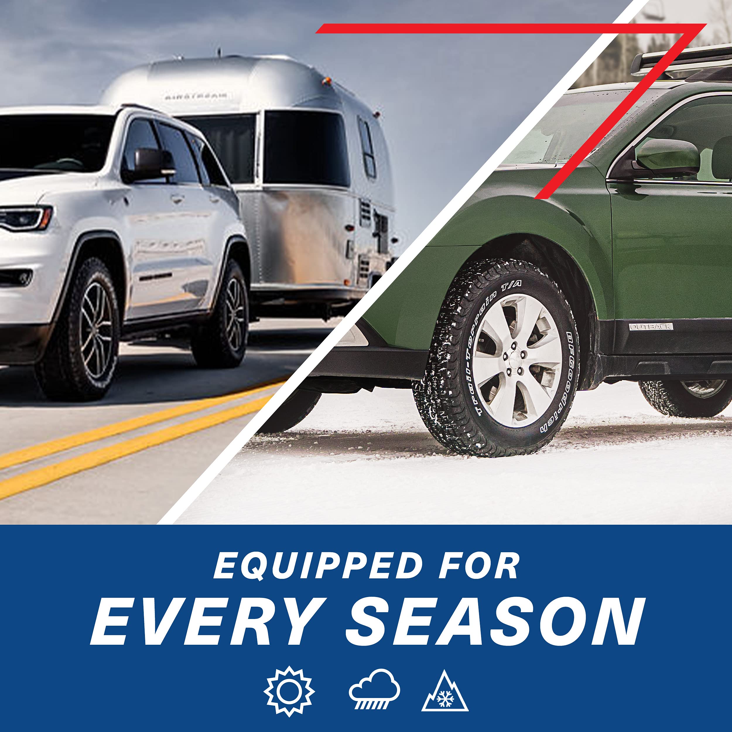 Trail-Terrain T/A BFGoodrich On and Off-Road Tire for Light Trucks, SUVs, and Crossovers, P285/70R17 117T