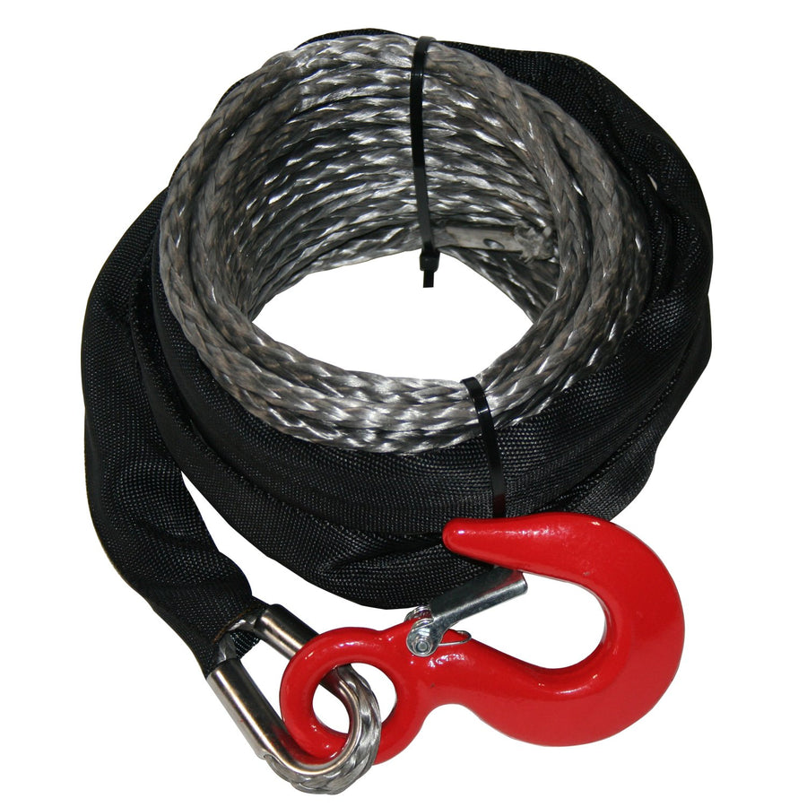 Synthetic Winch Rope Bulldog Winch 20226- 8mm x 50 Ft, Gray