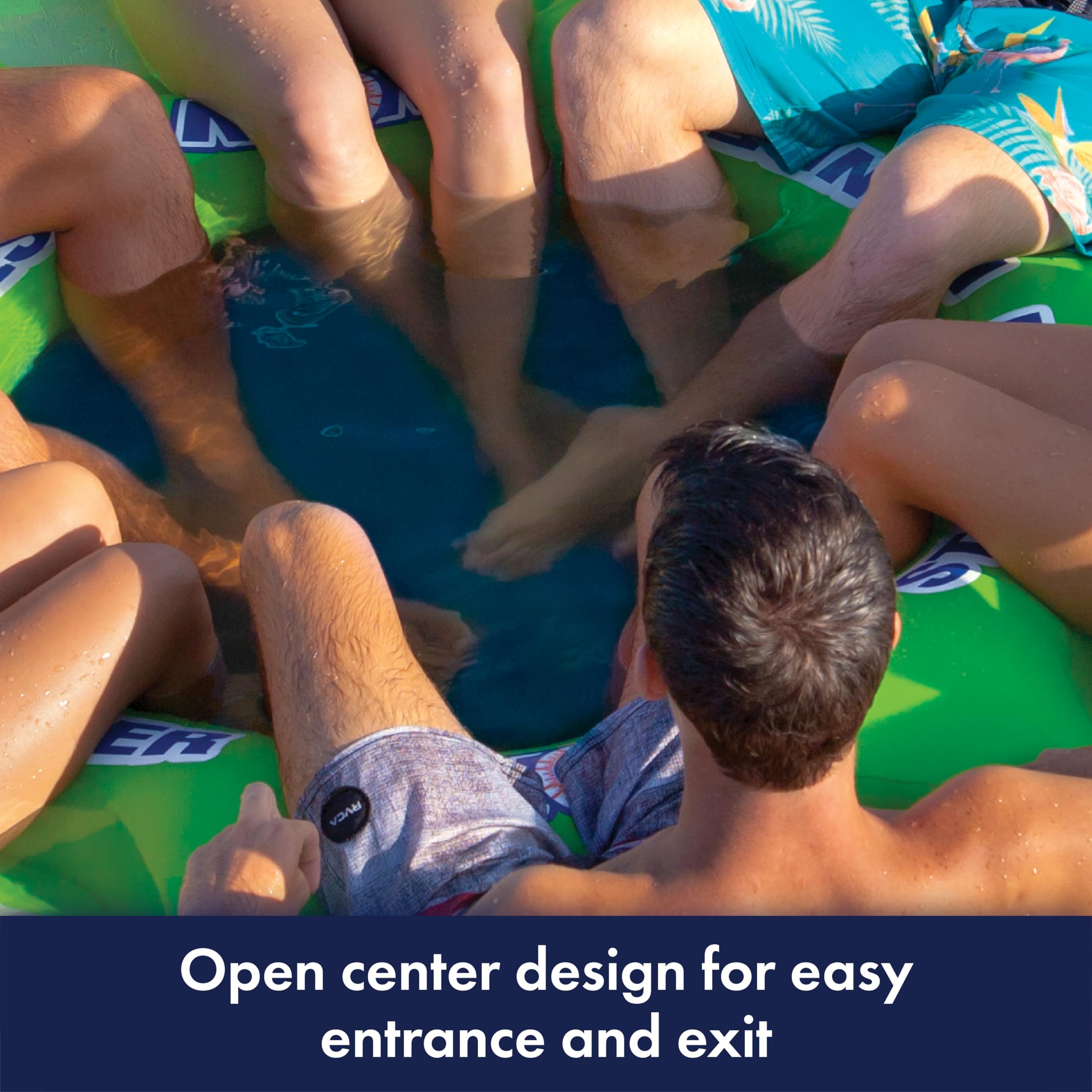 Stadium Islander WOW World of Watersports, HUGE Heavy Duty Floating Island with Mesh Seating and Backrest