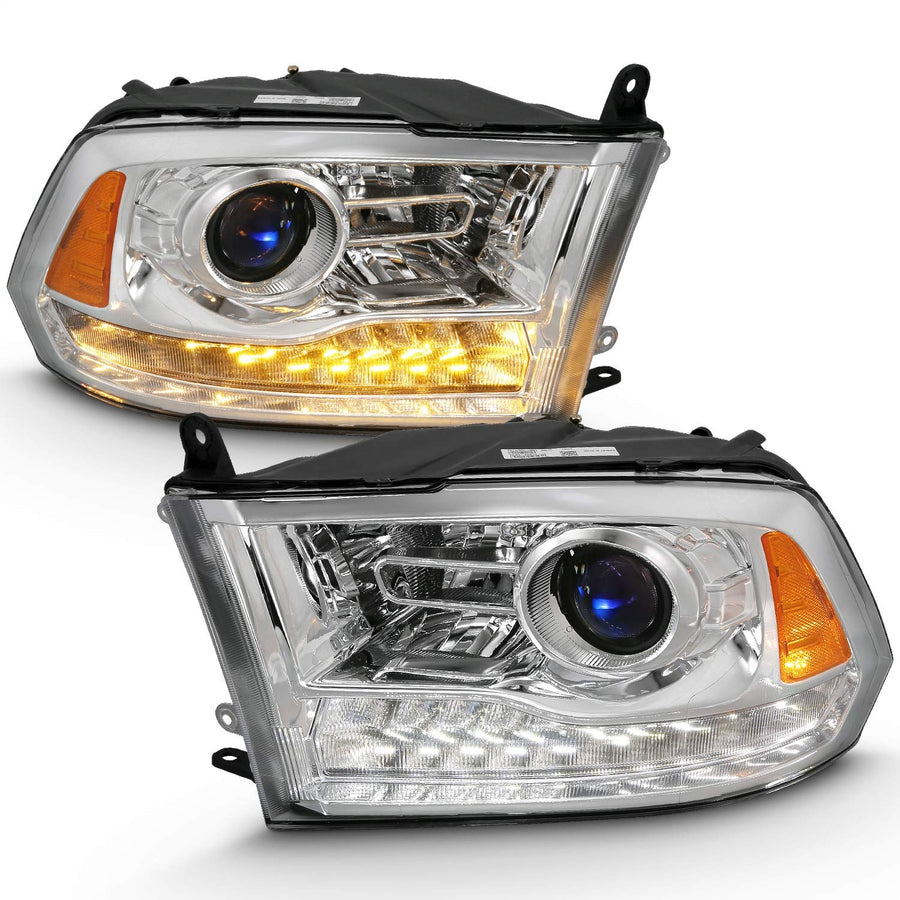 111440 ANZO USA PROJECTOR PLANK STYLE DODGE RAM 1500 09-18/2500/3500 10-18 SWITCHBACK HEADLIGHTS CHROME (OE STYLE) (FOR ALL MODELS)