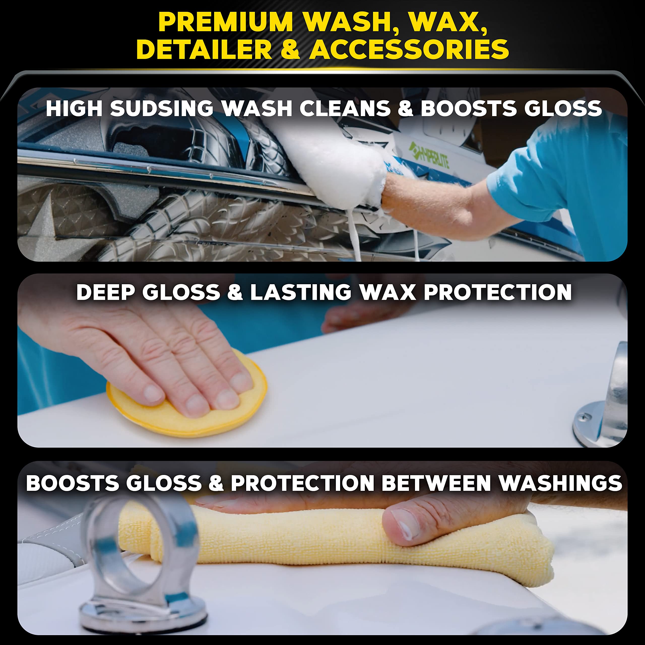 Boat Owner's Essentials Box Meguiar's New - Boat Cleaning Kit With Premium Marine-Grade Products for Your Boat or RV