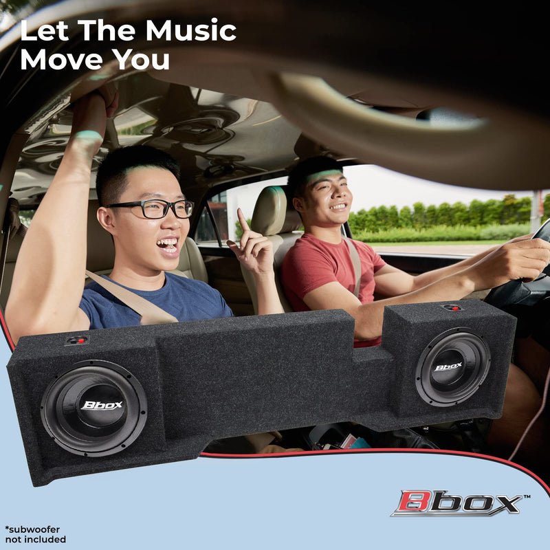 Dual Sealed Bbox 10 Inch Subwoofer Enclosure - Accu-Tuned Sealed Subwoofer Boxes & Enclosures - Subwoofer Box Improves Audio Quality, Sound & Bass - Fits 2004 - 2008 Ford F150 Super Crew / Super Cab
