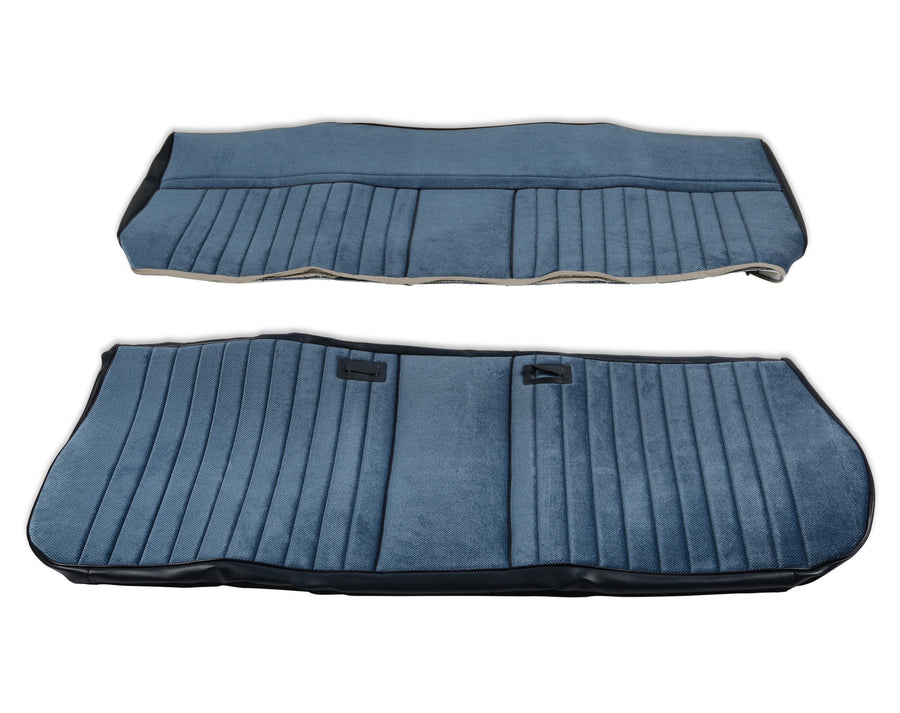 05-322 Brothers Trucks Seat Upholstery Kit - Deluxe Pleat Cloth/Vinyl- Blue/Navy