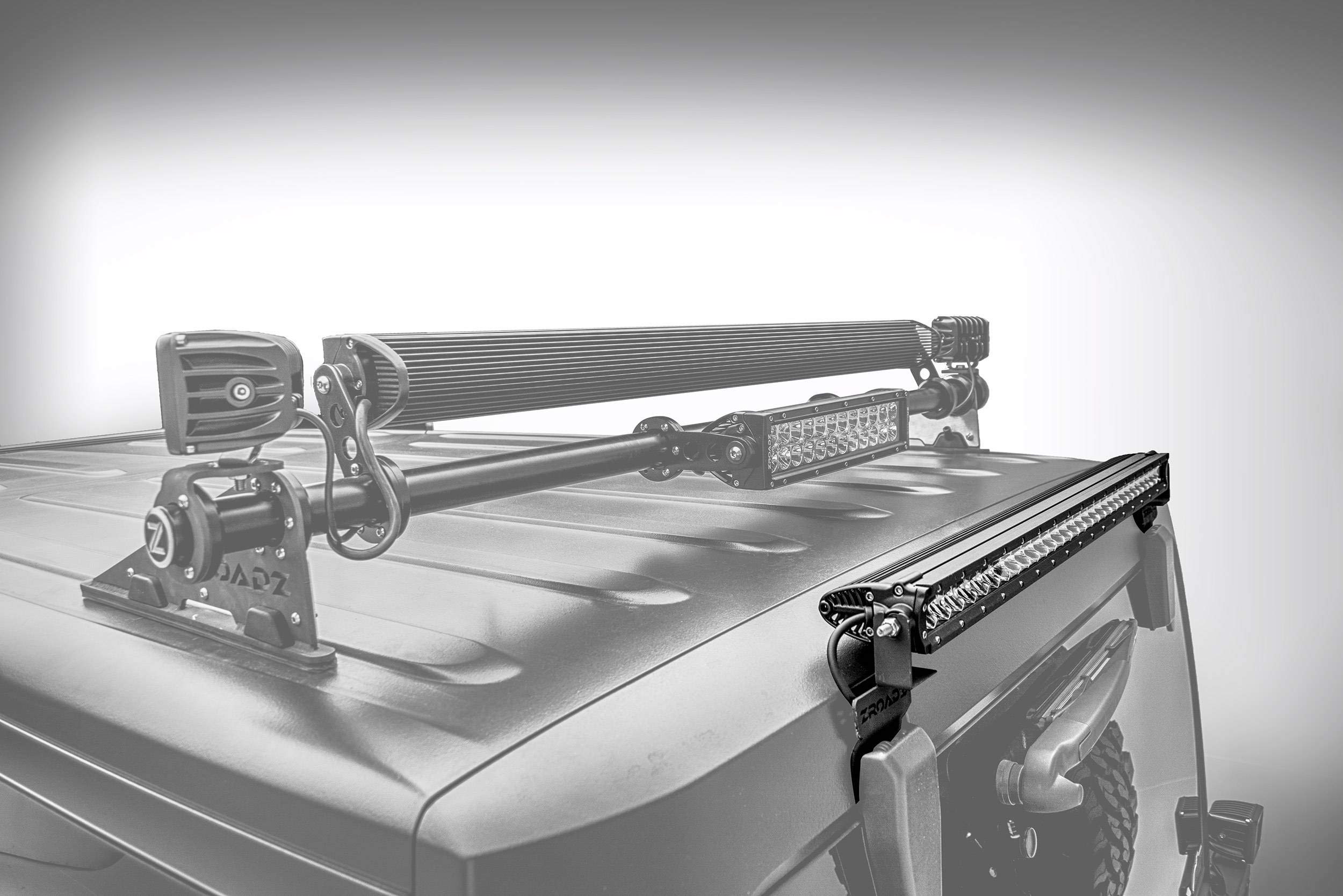 ZROADZ 30 Inch Staight Single Row LED Light Bar Rear Window Bracket to Mount (1) 2007-2018 Jeep JK - Z394811