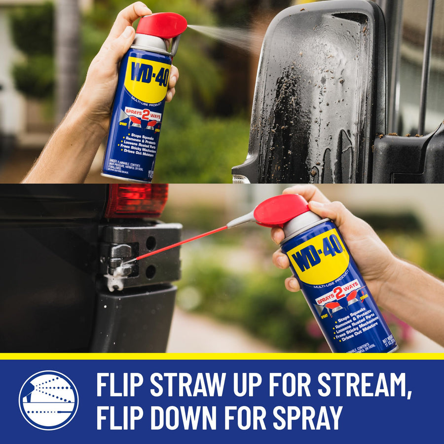 Multi-Use Product WD-40 Original Formula with Smart Straw Sprays 2 Ways,12 OZ