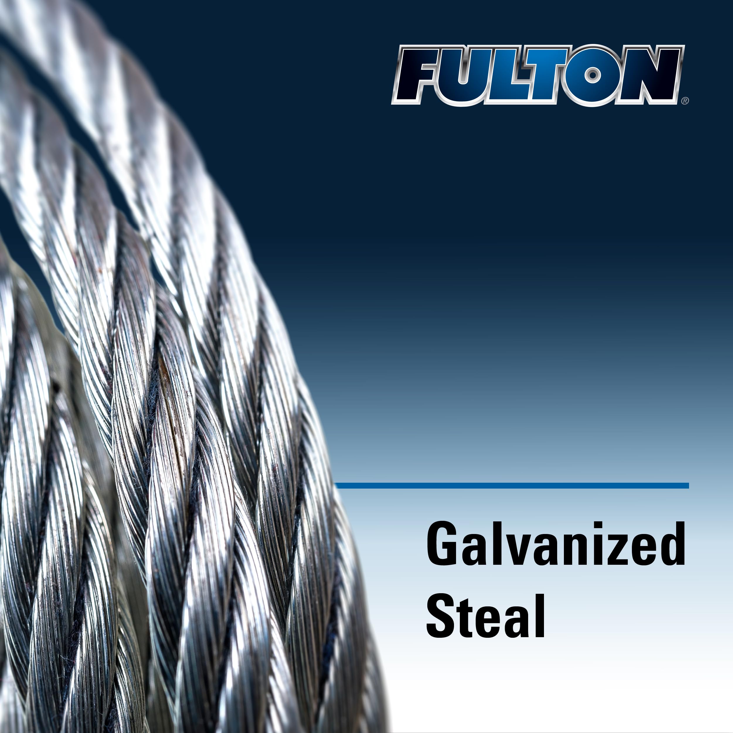 Fulton Boat Winch Cable with Hook, 3/16 Inch x 25 Foot, 4,200 lbs. Galvanized Steel Breaking Strength