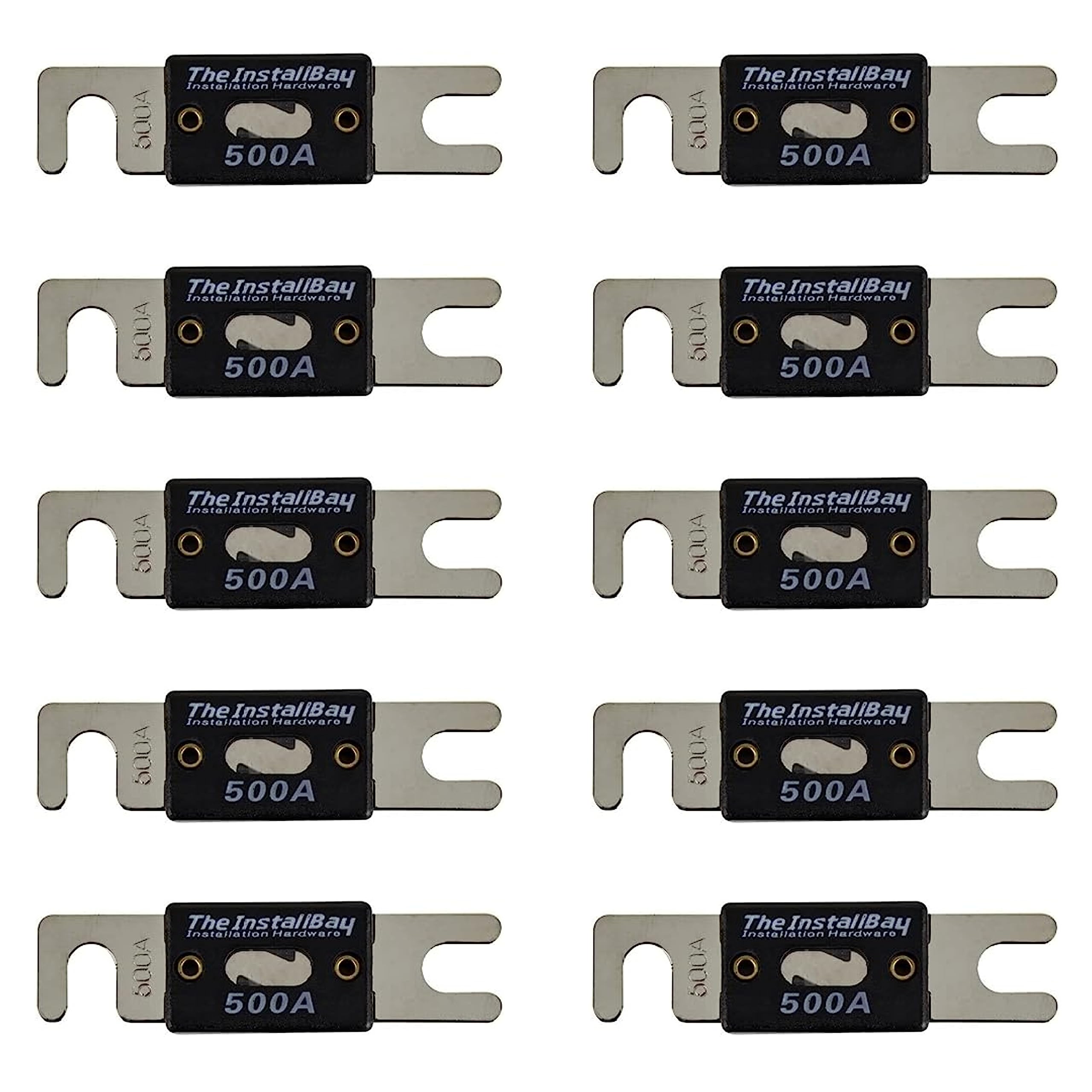 ANL50010 by Metra ANL 500 Amp Fuse 10 Pack for Marine Solar Car Audio and More