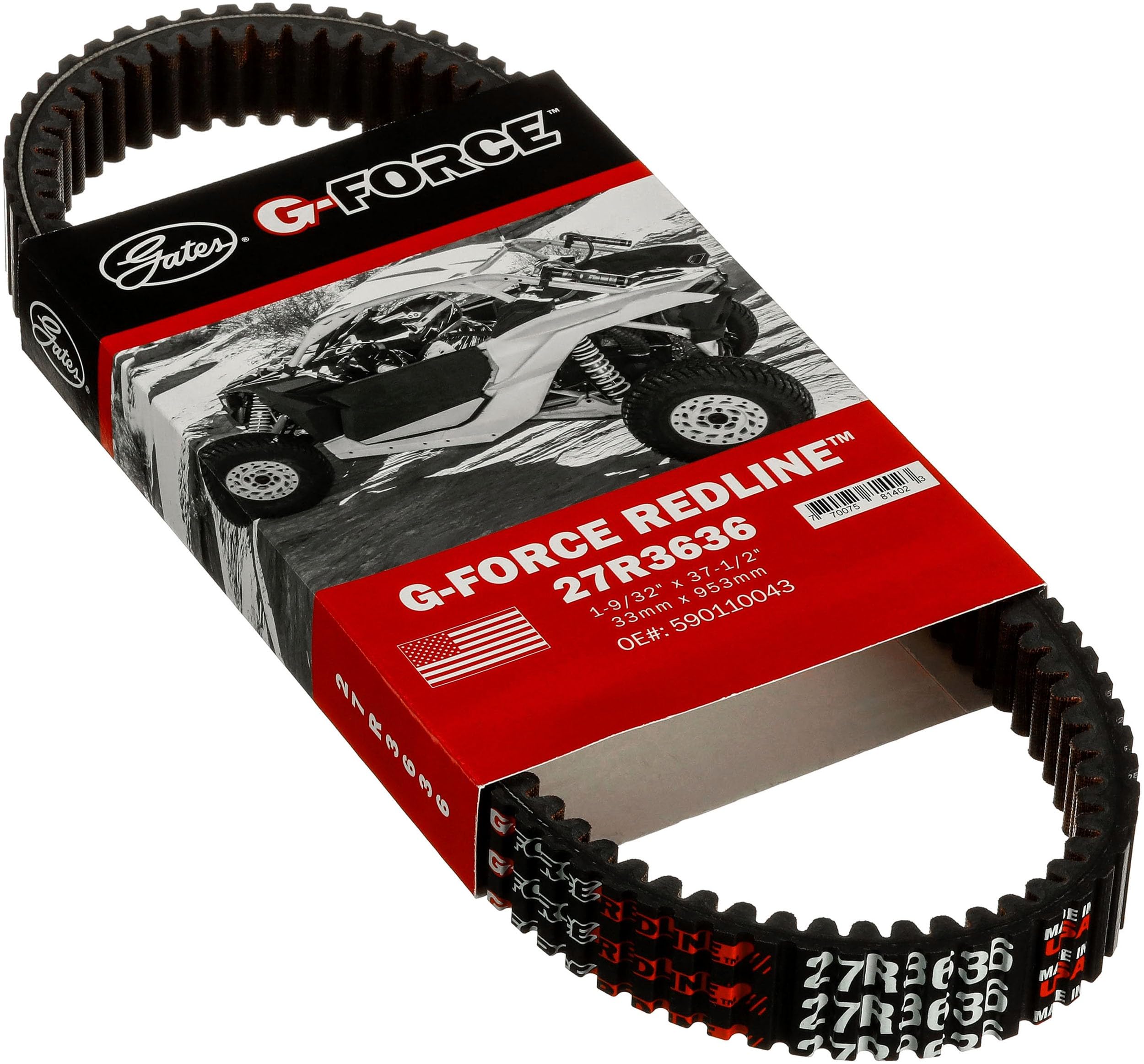 G-Force Gates 27R3636 RedLine Continuously Variable Transmission (CVT) Belt