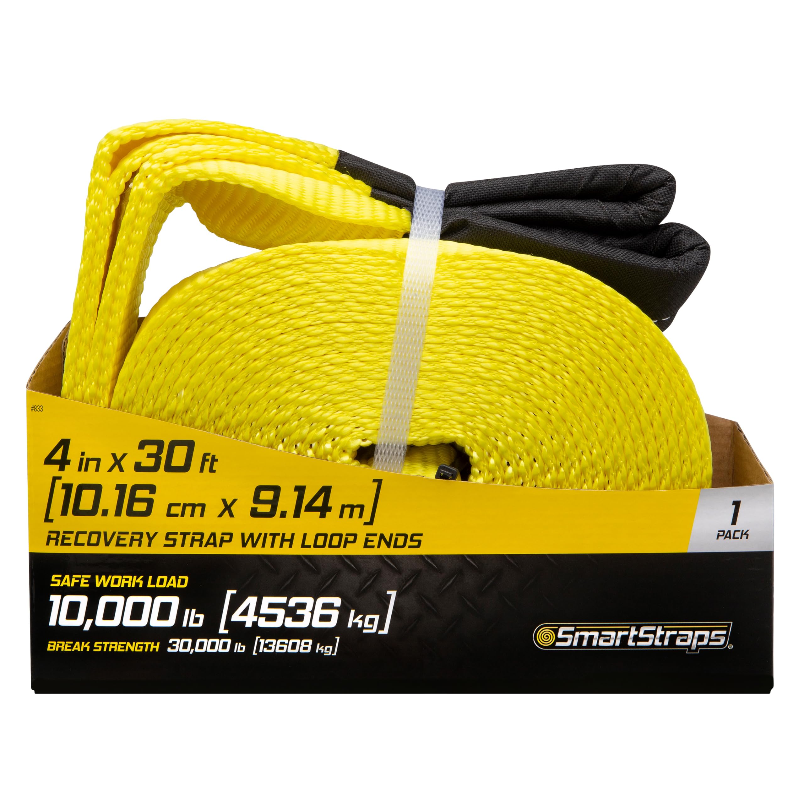 Recovery Strap SmartStraps - 4x30 YW Loop End 40,000lb