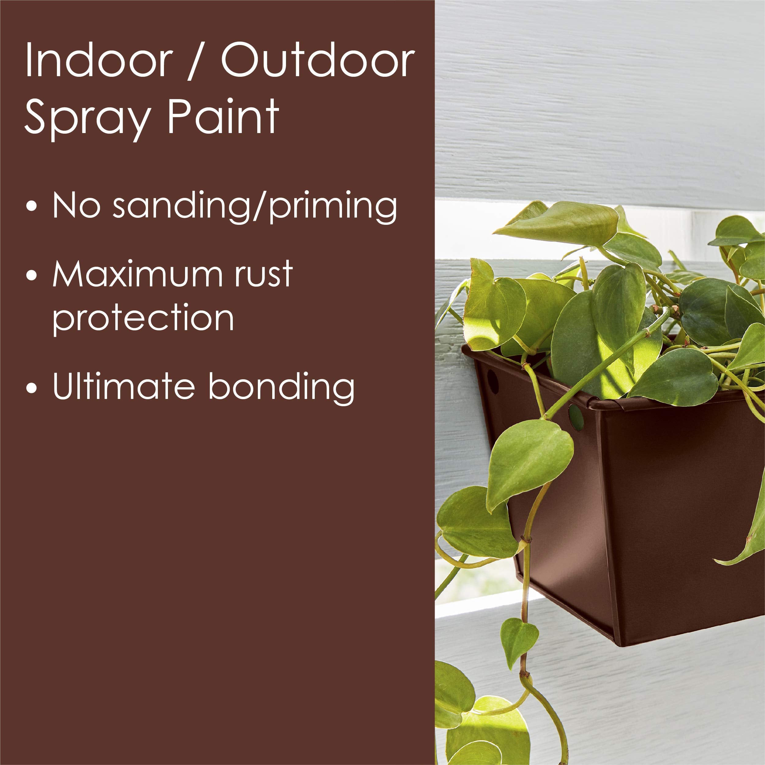 Fusion Krylon All-In-One Adhesive Spray Paint for Indoor/Outdoor Use, 12 oz, Espresso