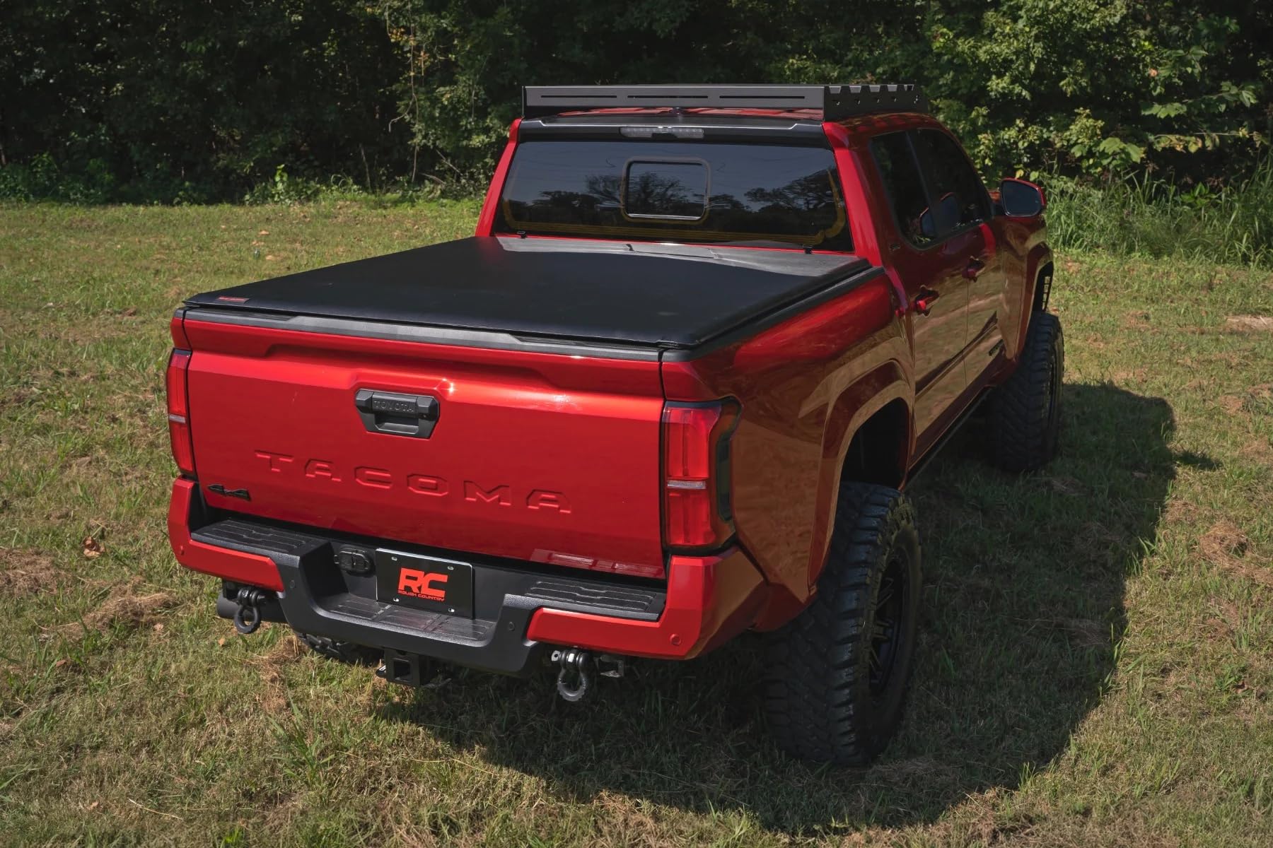 Soft Roll Up Rough Country Truck Bed Tonneau Cover for Toyota Tacoma (2024-2026) - Fits 5' (60") Bed, Weather-Resistant Roll Up Bed Cover