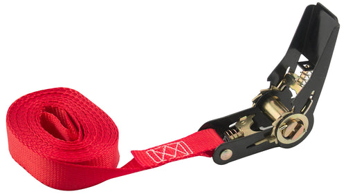 1" x 15' Erickson Red Motorcycle or ATV Ratchet Lashing Tie-Down Strap