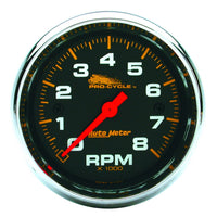 Tach AutoMeter Gauge, 2 5/8", 8K RPM, 2&4 Cylinder, Black, Pro-Cycle (19304)