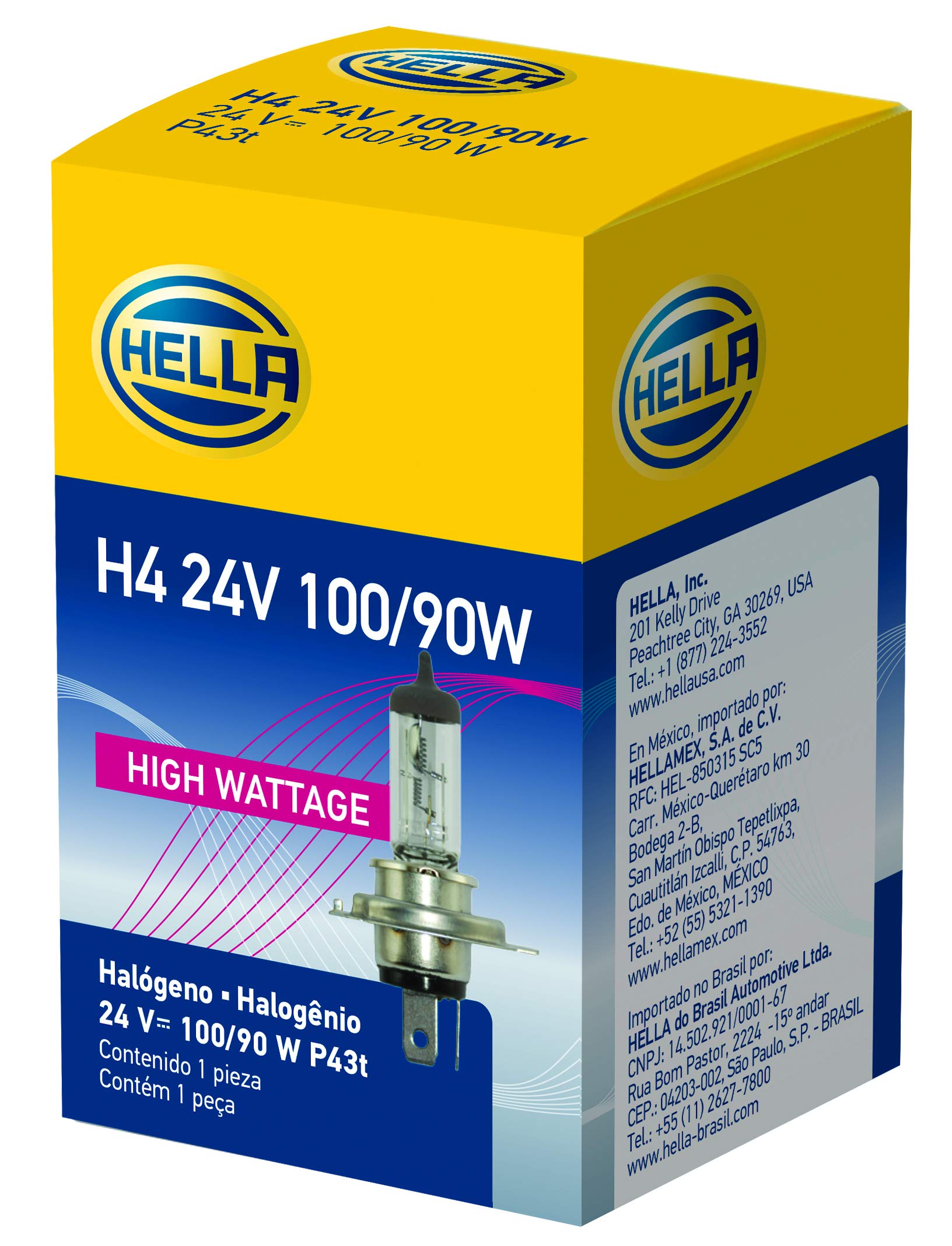 Hella 24V H4 100/90W High Wattage Bulb
