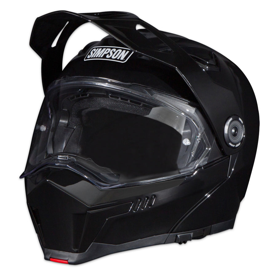 Simpson Motorcycle Journey Bandit Helmet - Black - XL | Off Road Dirt Bike UTV Motocross ATV | Modular Full-Face Flip Up | Clear Pinlock Anti-Fog Visor Shield | DOT ECE Certified (JB2XL)