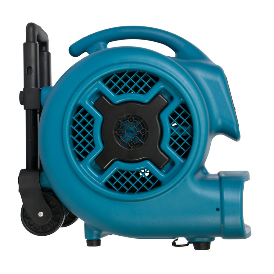 XPOWER Pro X-830H 1 HP 3600 CFM Centrifugal Air Mover, Carpet Dryer, Floor Fan, Blower, Telescopic Handle and Wheels, for Water Damage Restoration, Janitorial, Plumbing, Home Use