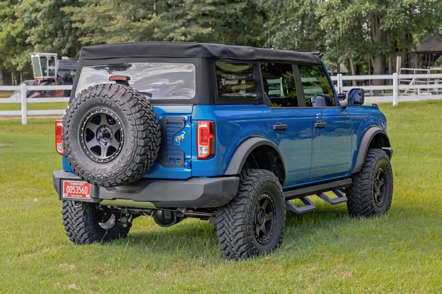 Rough Country Spare Tire Kit Relocation for Ford Bronco (2021-2025) - Bolt-on Reinforced Bracket, Fits up to 35" Tire