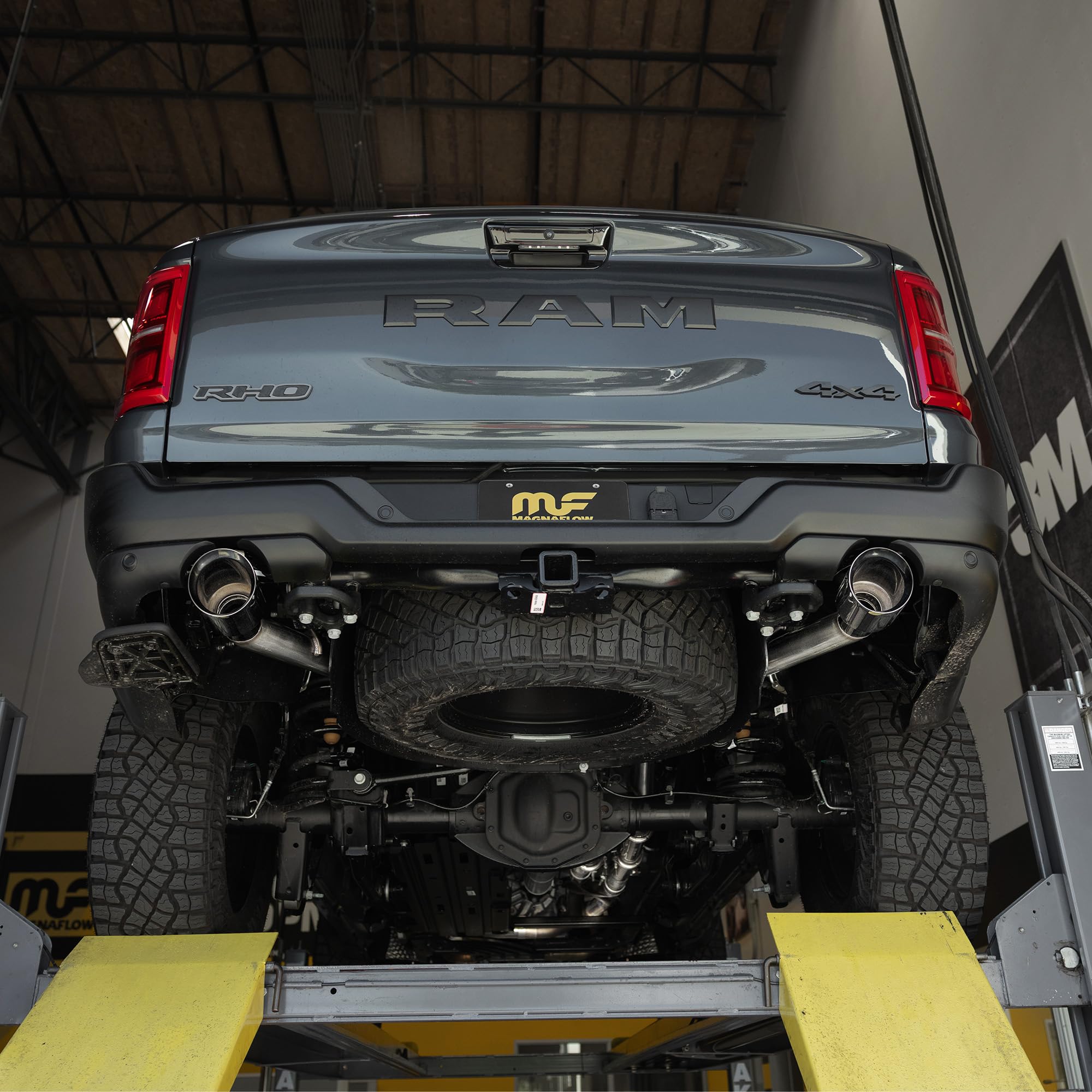 Performance Exhaust System MagnaFlow Kit 19704: Cat-Back, SPEQ Series, Compatible with 2025 Ram 1500 RHO 3.0L, Dual Split Rear Exit