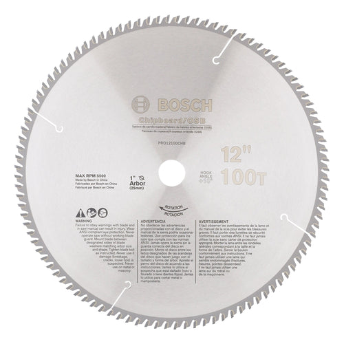 12" Bosch PRO12100CHBB 100T HLTCG CHB Circular Saw Blade