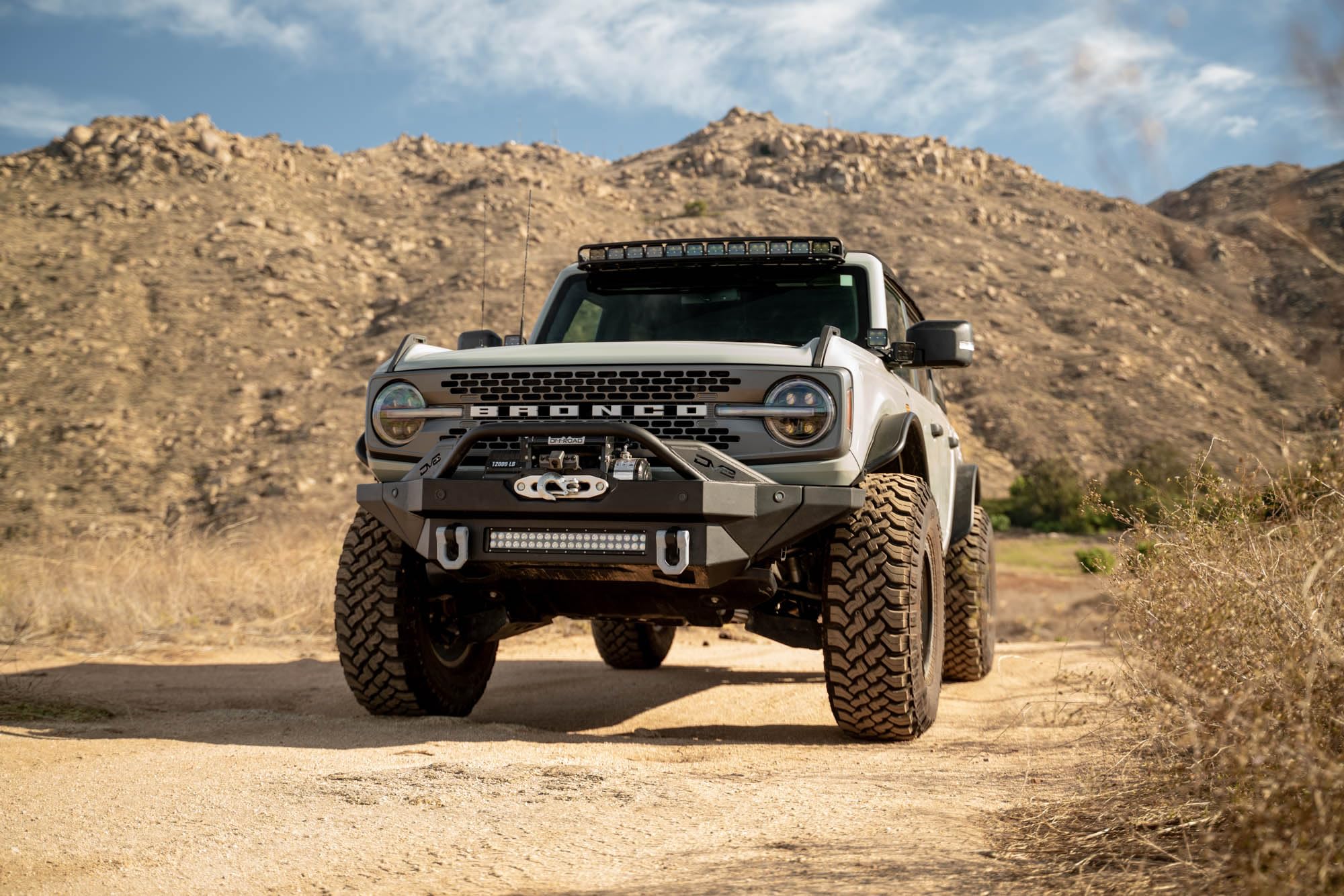 DV8 Offroad A-Pillar Light Pod Dual Drop Mounts for The 2021-2025 Ford Bronco | Drop-Down Design Offers Side Scene Lighting Without Hood Glare | Mounts up to (2) 3” Light Pods at Each A-Pillar