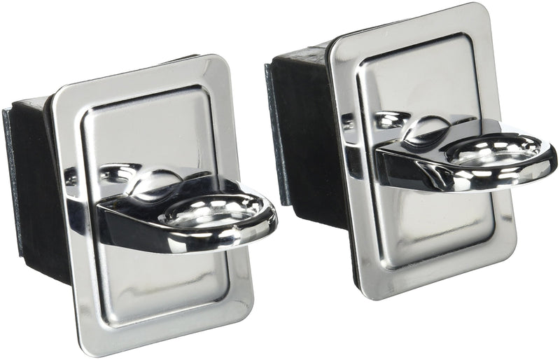 Chrome Stake Pocket Anchor Erickson with Rubber Base Block, (Pack of 2)